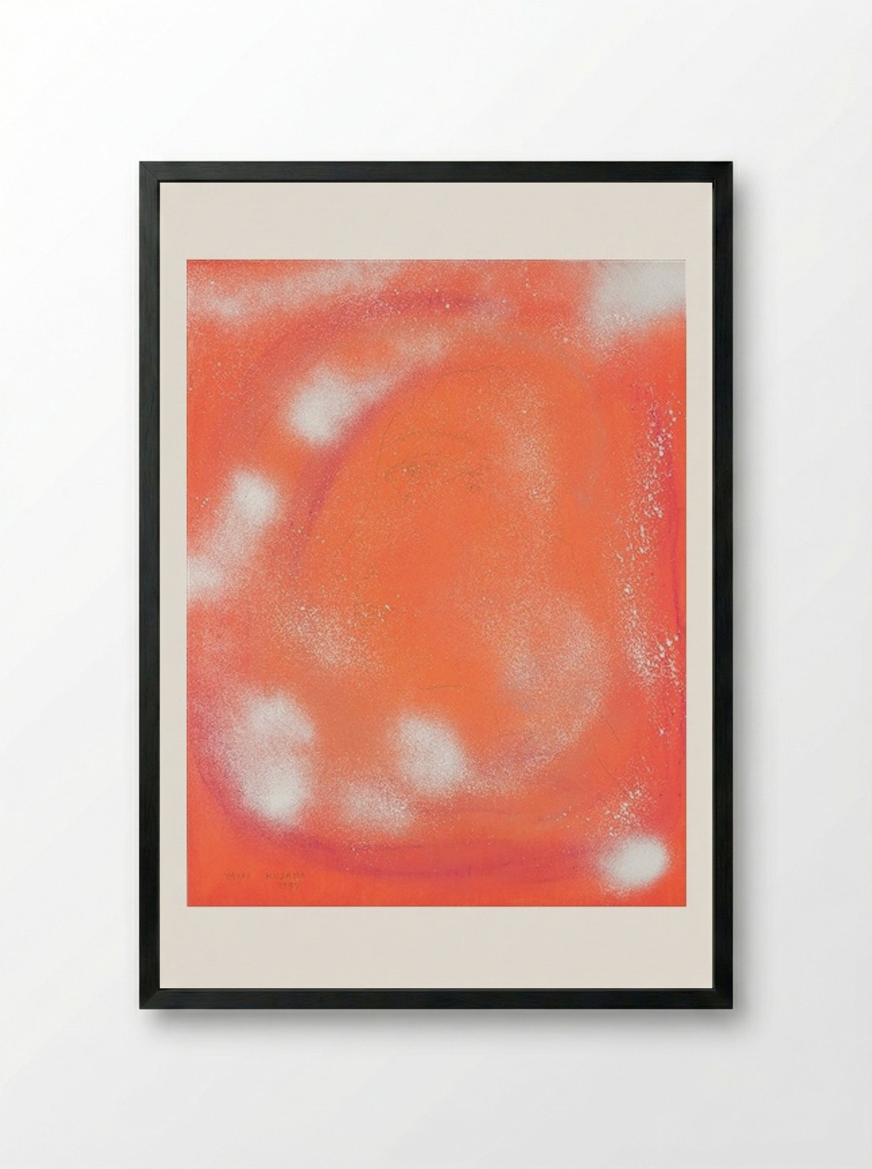 Woman in the Wind - Yayoi Kusama - Framed Print Black