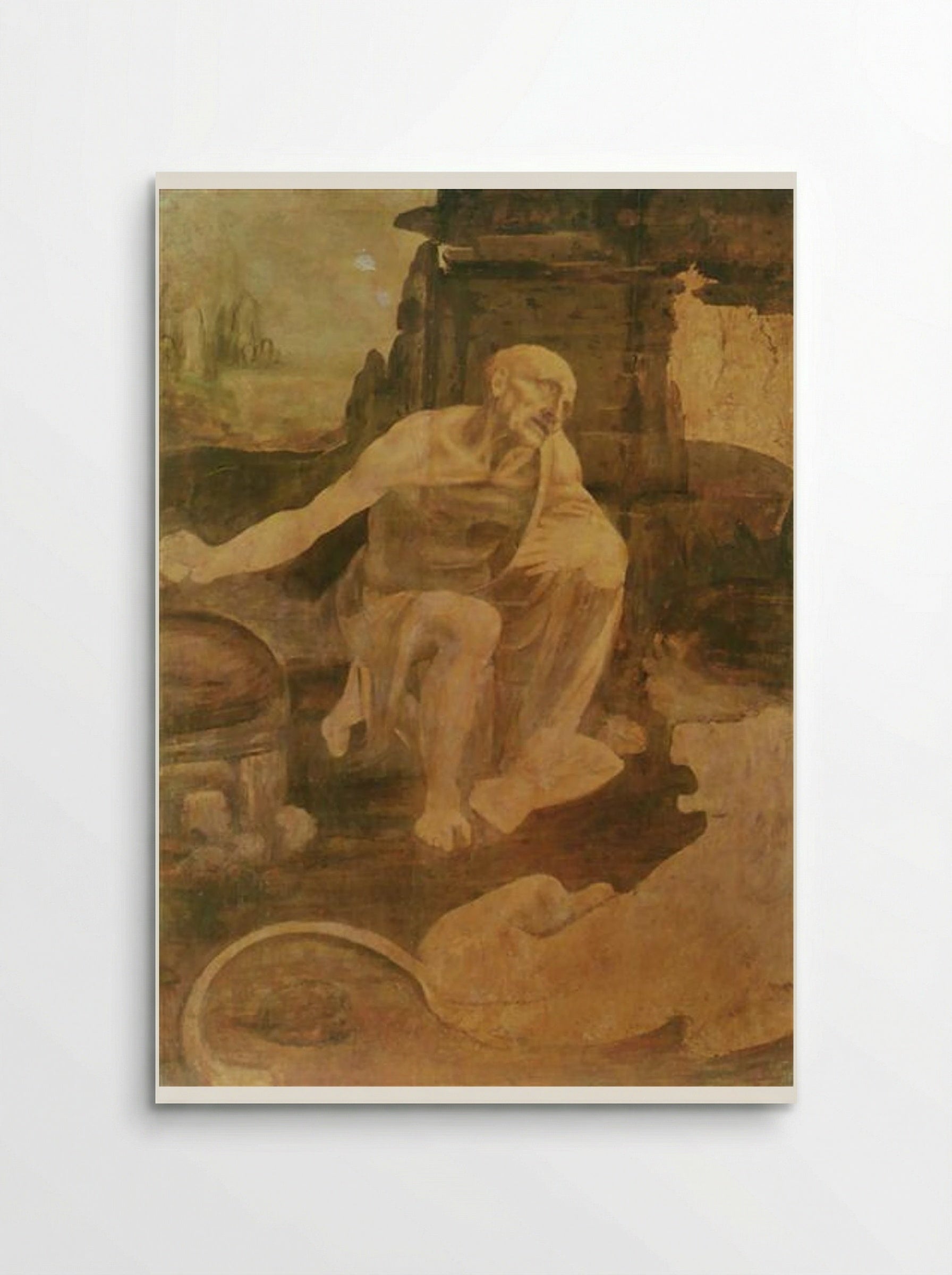 Saint Jerome in the Wilderness - Leonardo da Vinci - Poster