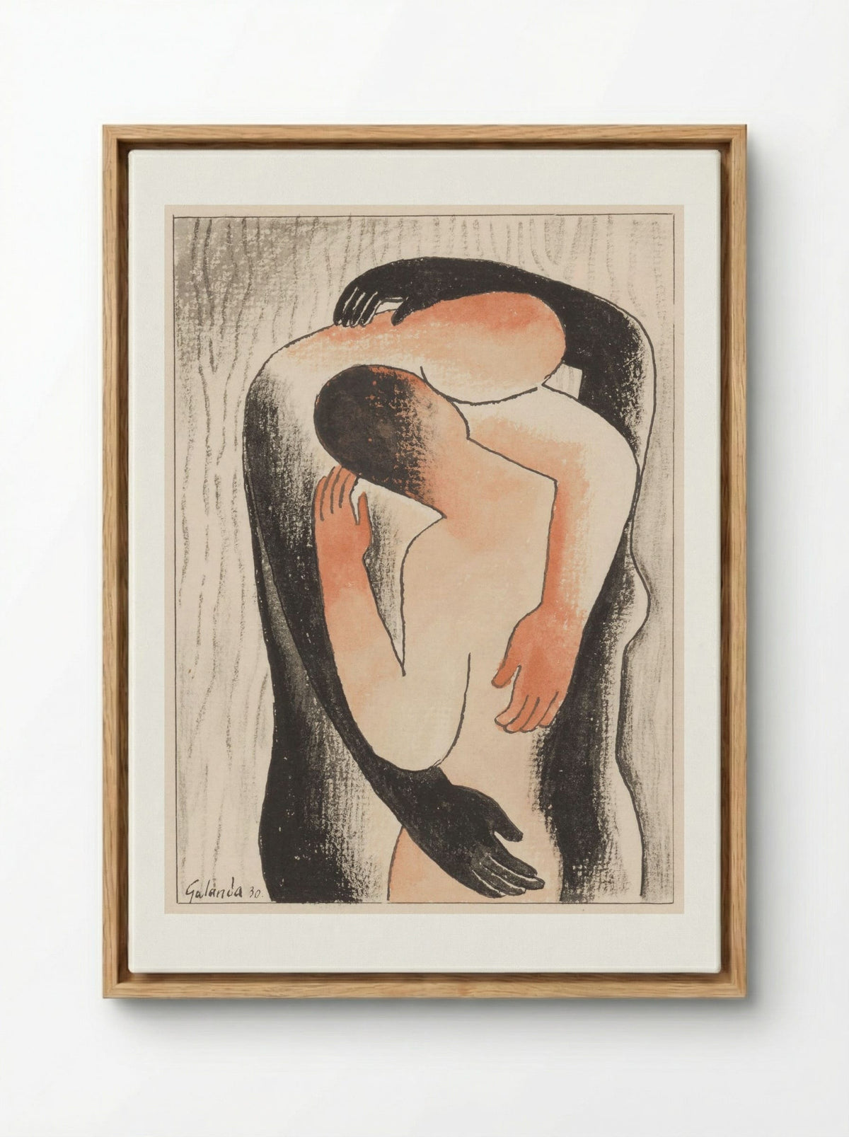 Embrace - Mikuláš Galanda - Framed Canvas Wood