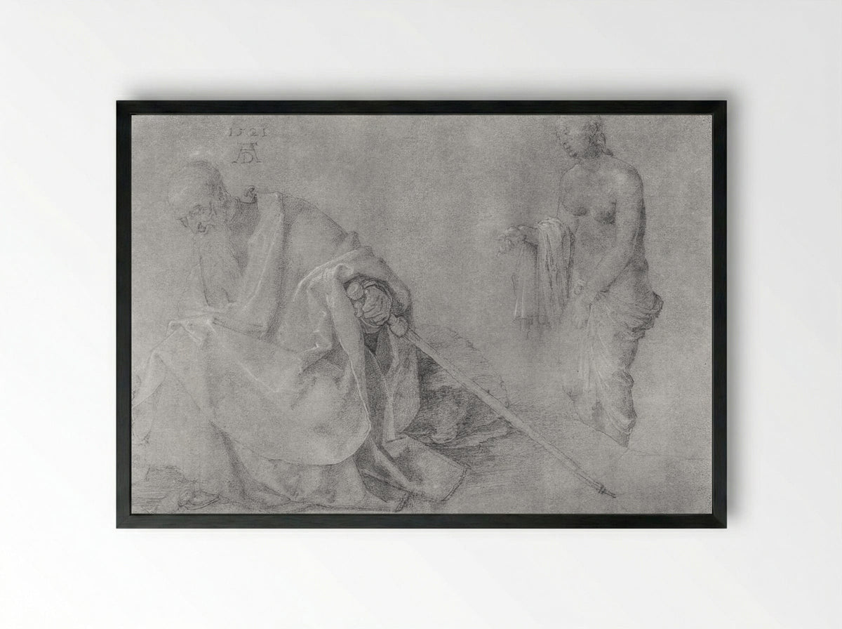 The Temptation of St. Anthony - Albrecht Dürer - Framed Print Black
