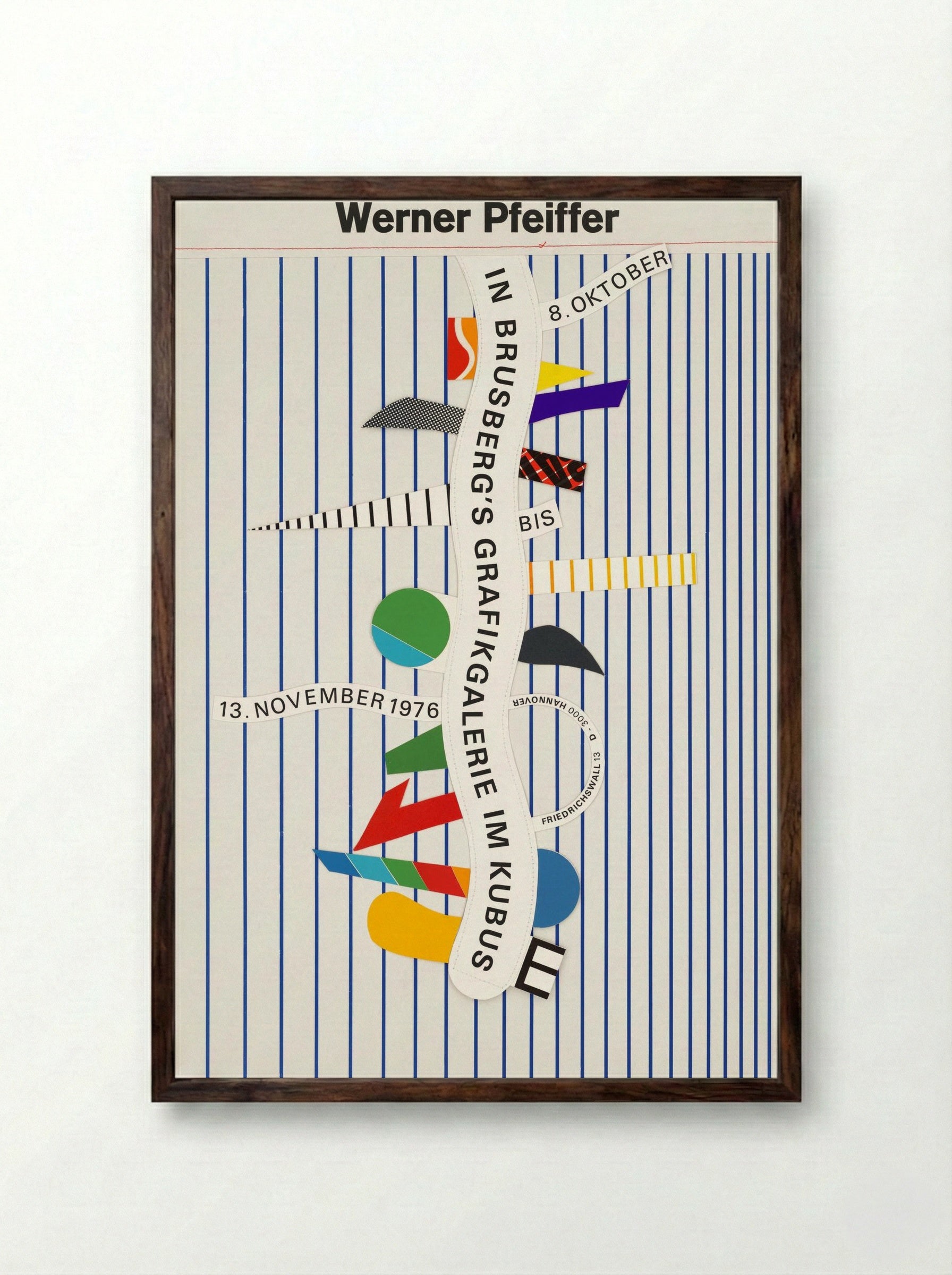 Exhibition in Brusberg's Grafikgalerie im Kubus - Werner Pfeiffer - Framed Print Dark Wood