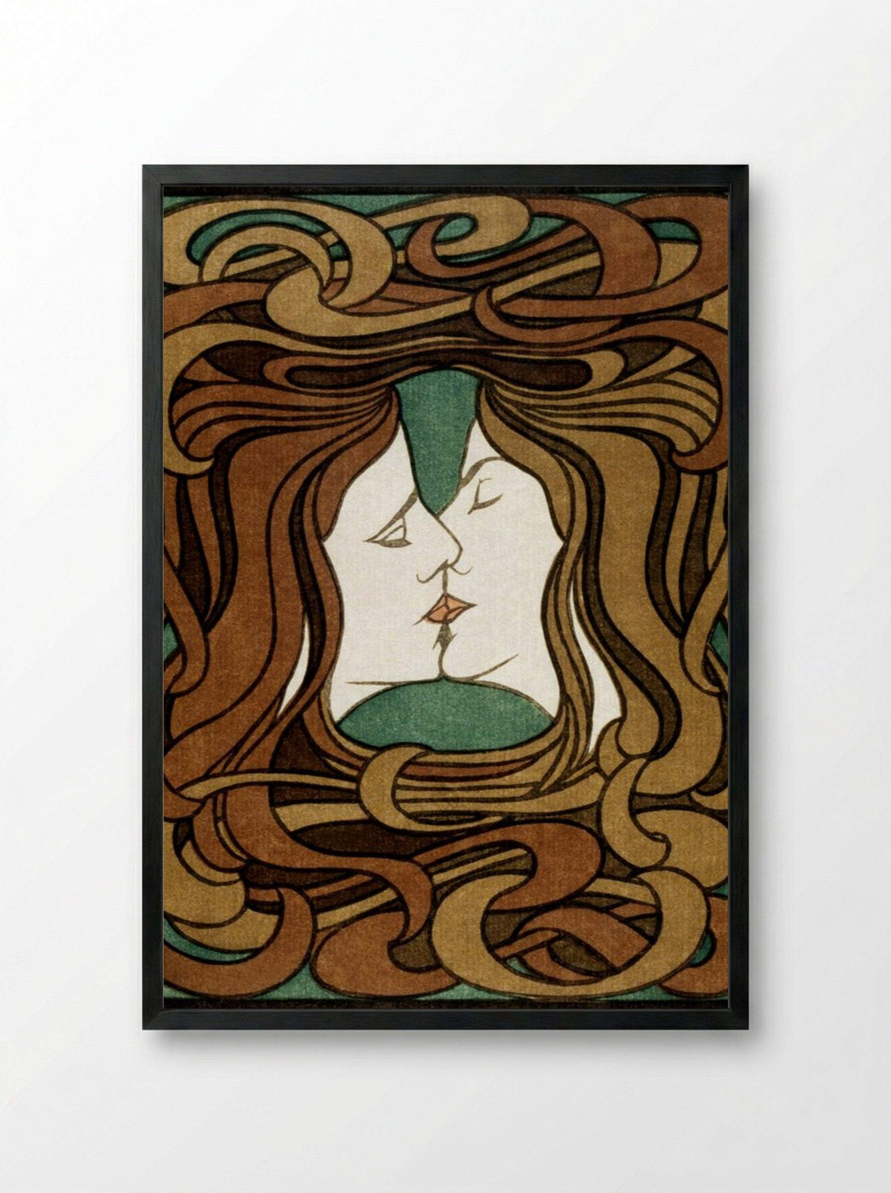 The Kiss - Peter Behrens - Framed Print Black
