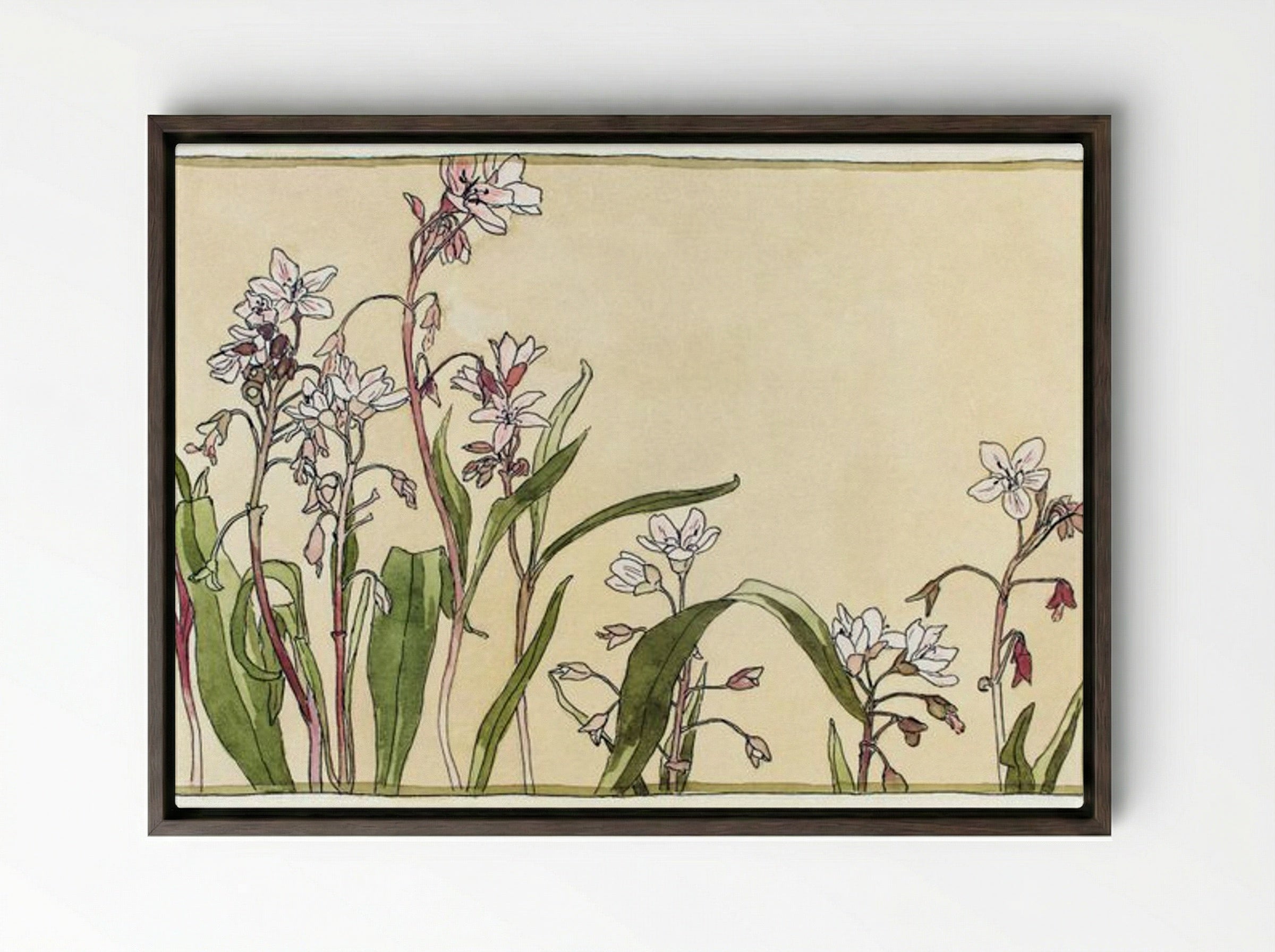 Spring Beauty - Hannah Borger Overbeck - Framed Canvas Dark Wood