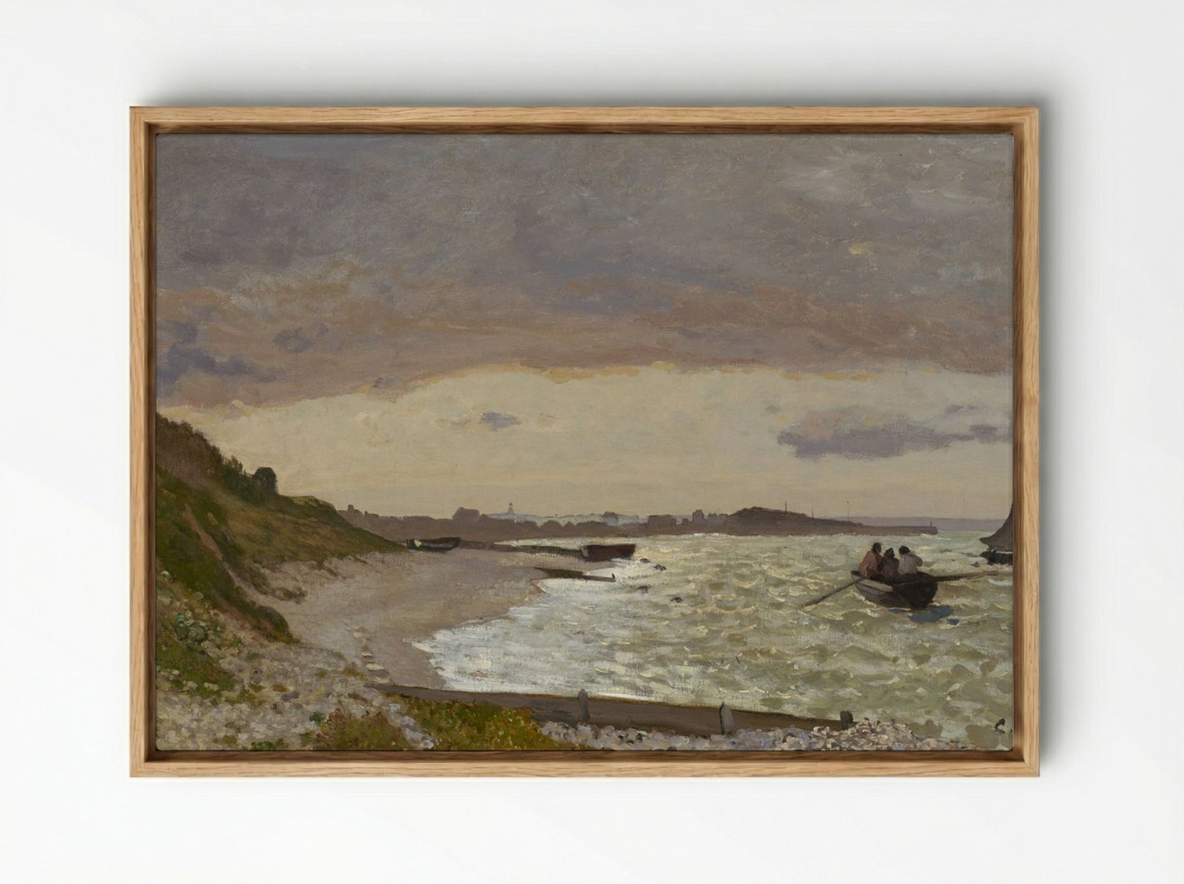 Seascape near Fécamp - Claude Monet - Framed Canvas Wood