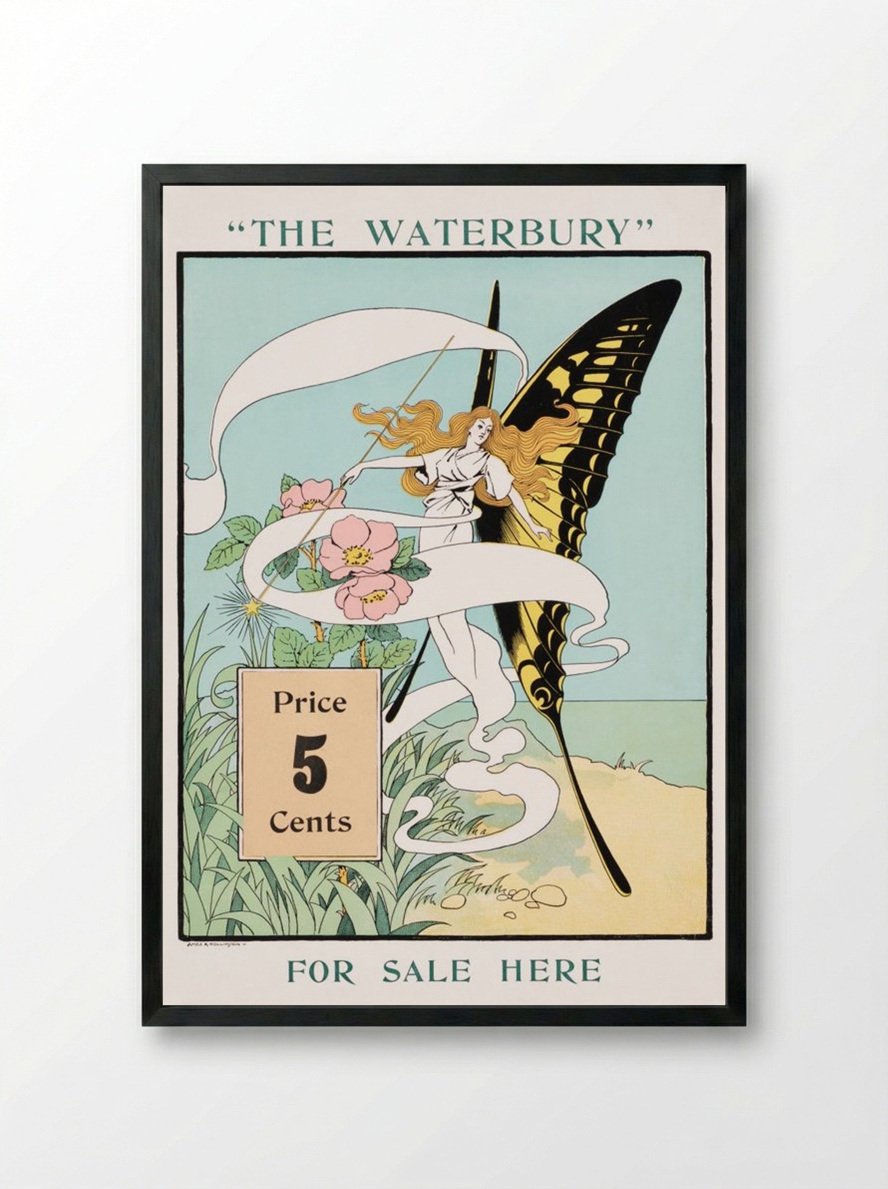 The Waterbury (Advertising Poster) - Ames & Rollinson - Framed Print Black
