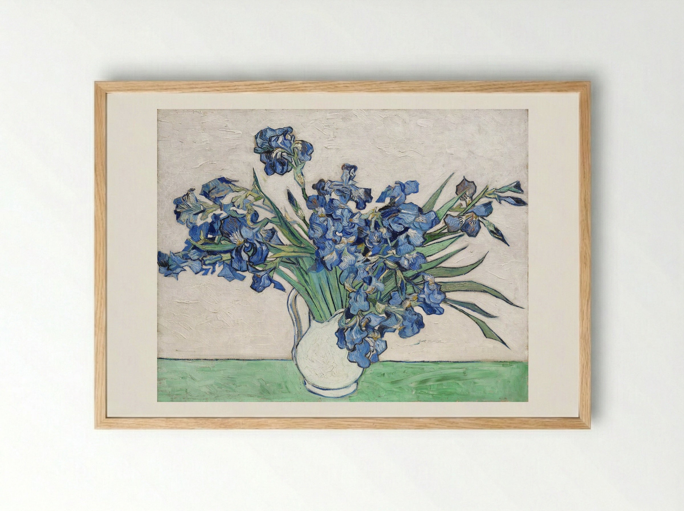 Vase with Irises - Vincent van Gogh - Framed Print Wood