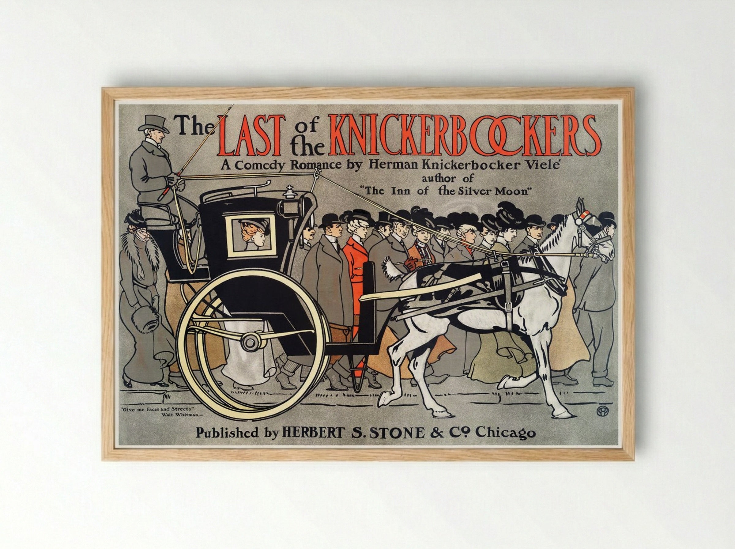 The Last of the Knickerbockers - Edward Penfield - Framed Print Wood