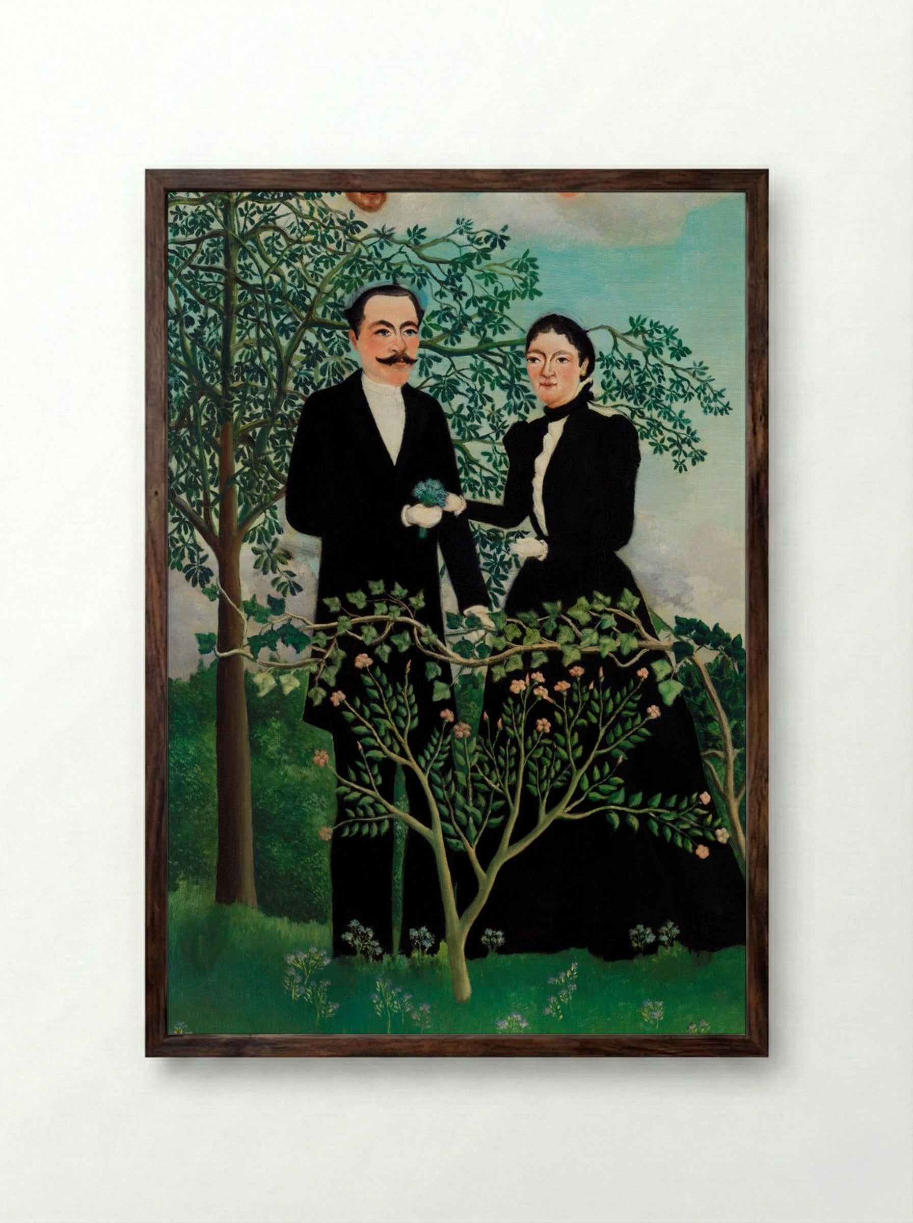 The Past and the Present, or Philosophical Thought - Henri Rousseau - Framed Print Dark Wood