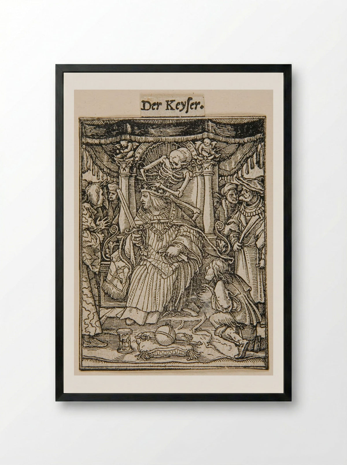 The Emperor - Hans Holbein the Younger - Framed Print Black