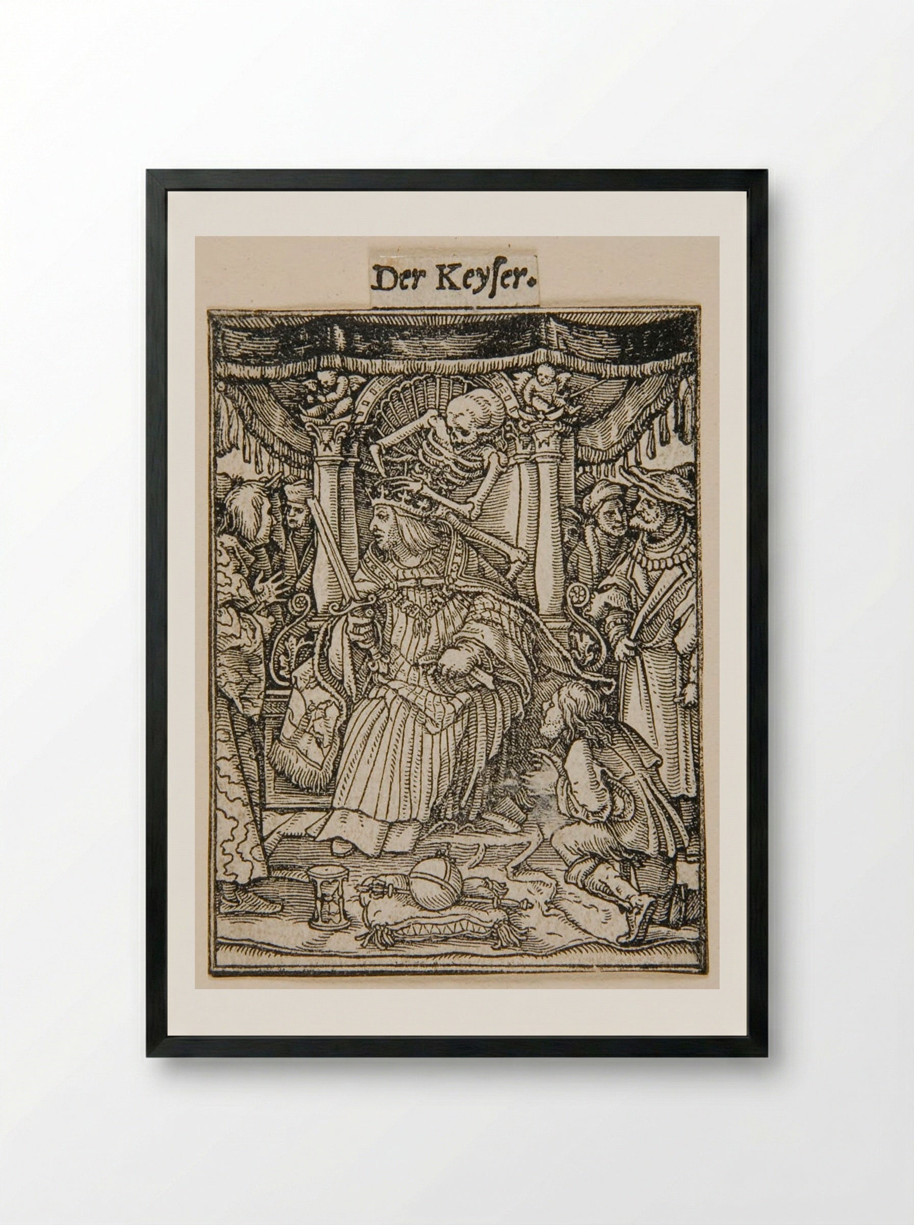 The Emperor - Hans Holbein the Younger - Framed Print Black