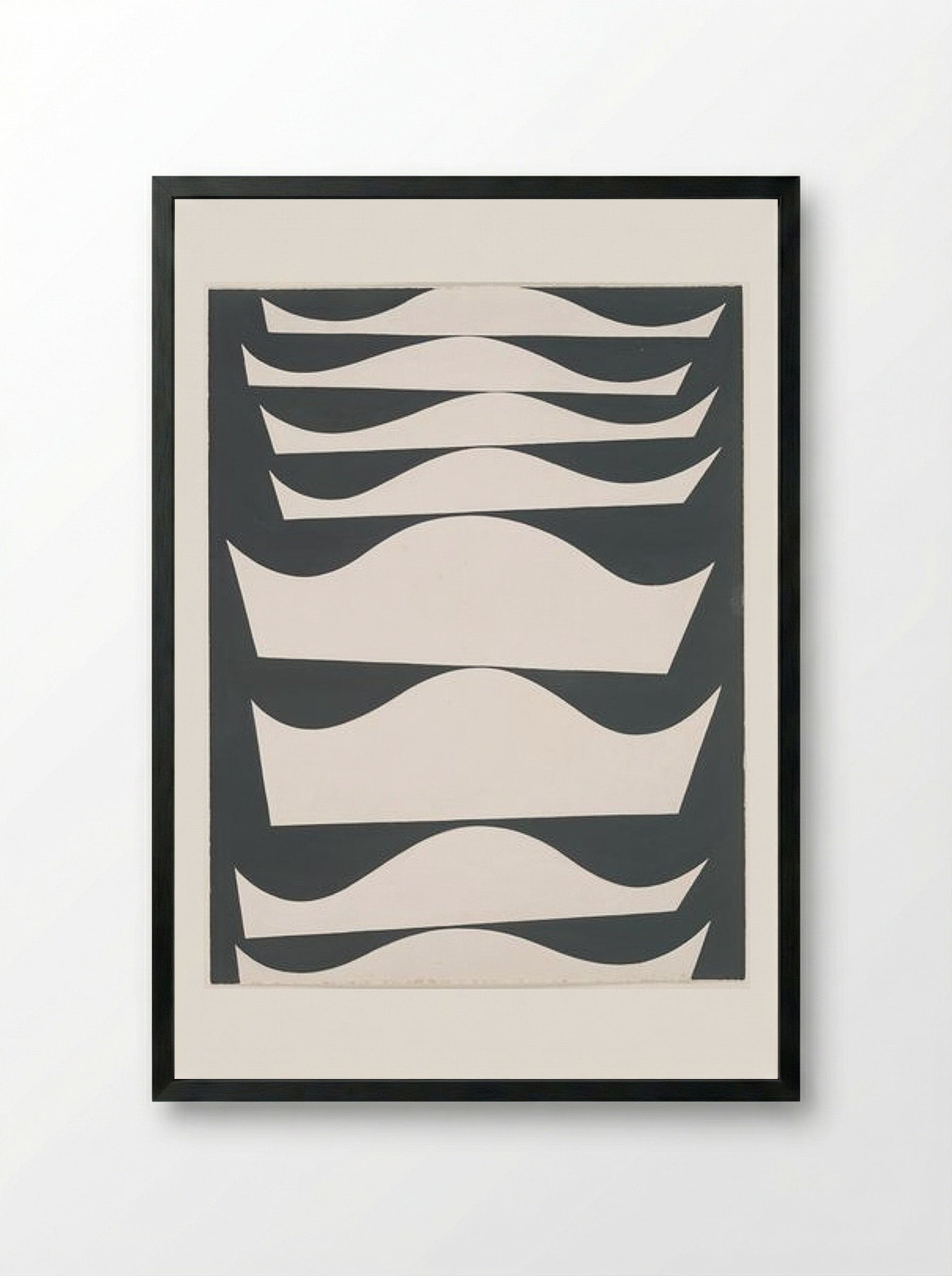 Echelonnement desaxe - Sophie Taeuber-Arp - Framed Print Black
