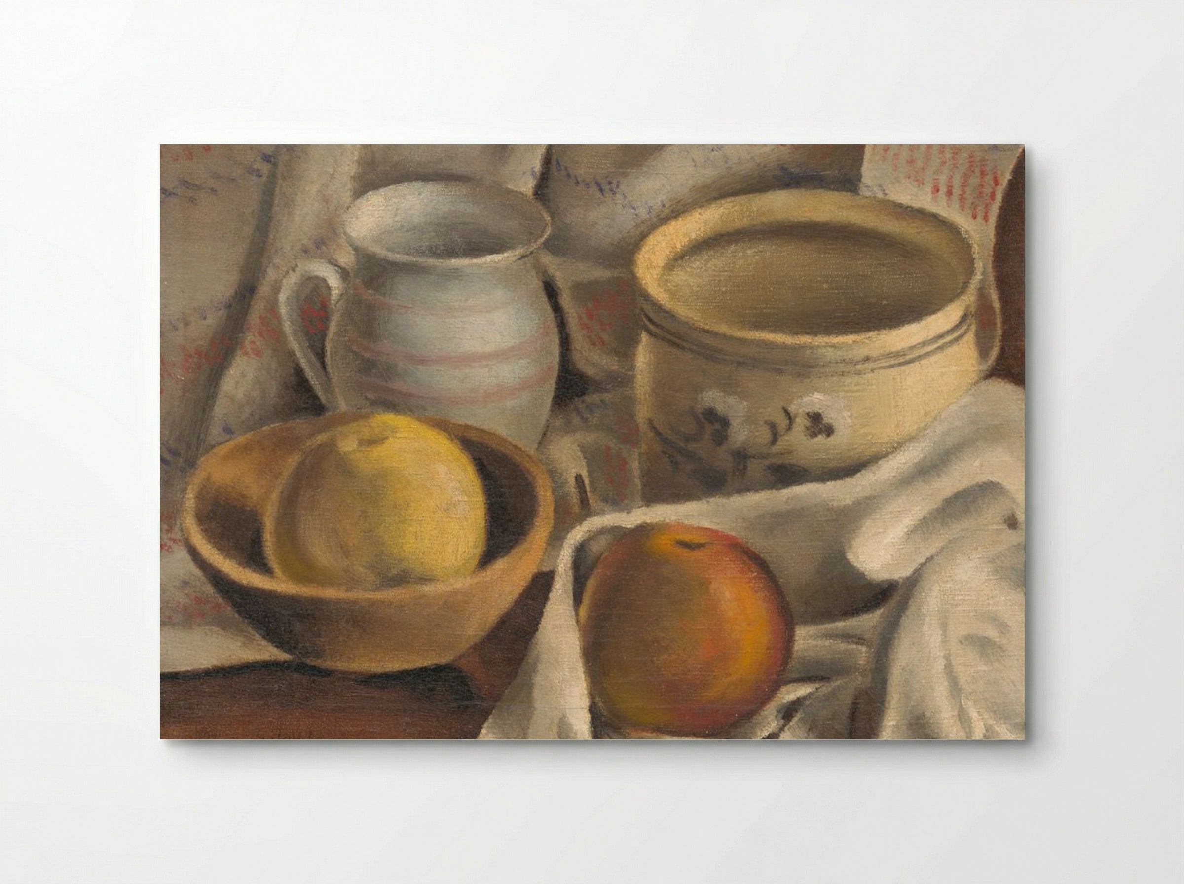 Still Life with Ceramic Pots and Apples - Mikuláš Galanda - Poster