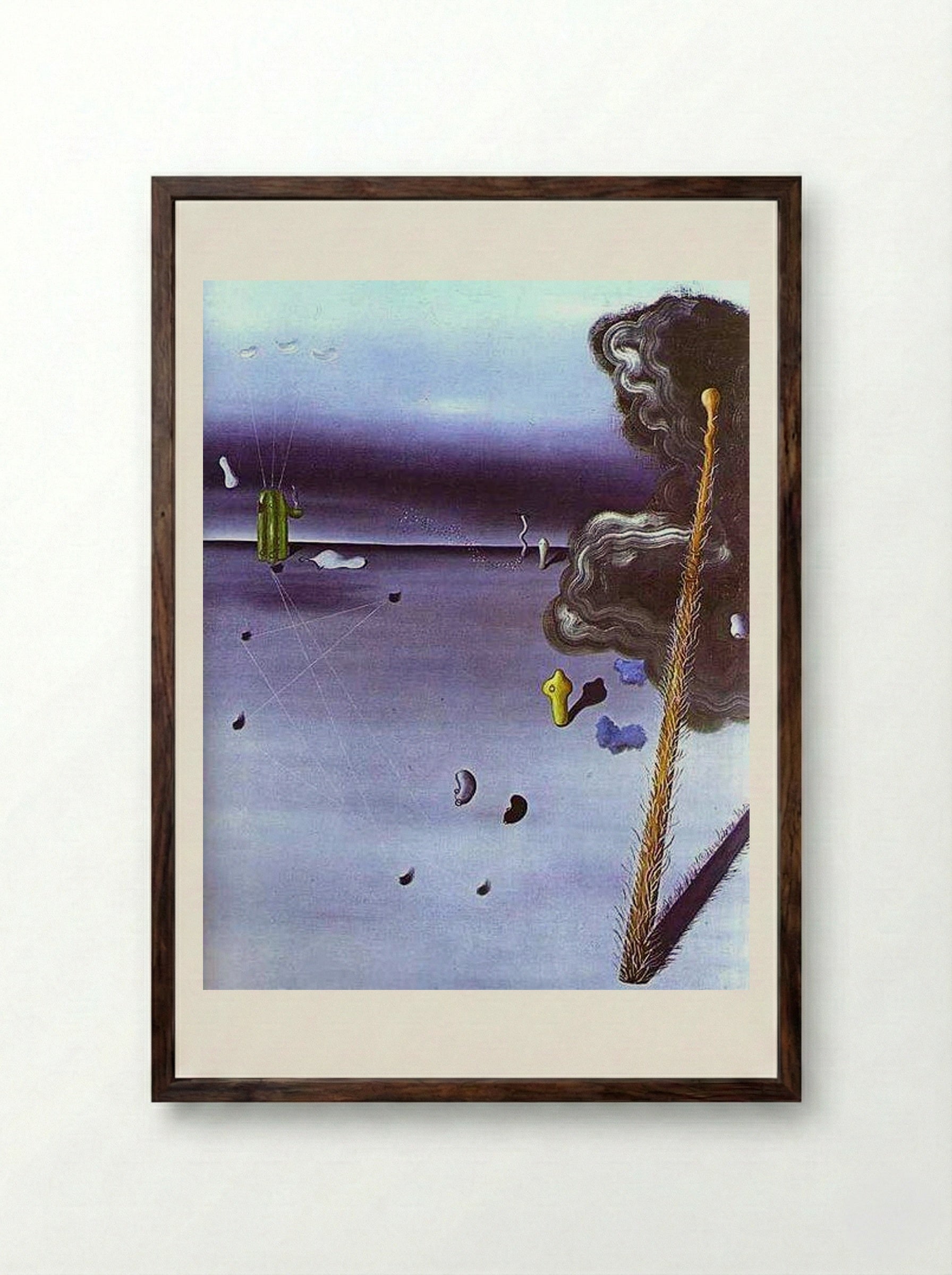 Mama, Papa is Wounded! - Yves Tanguy - Framed Print Dark Wood
