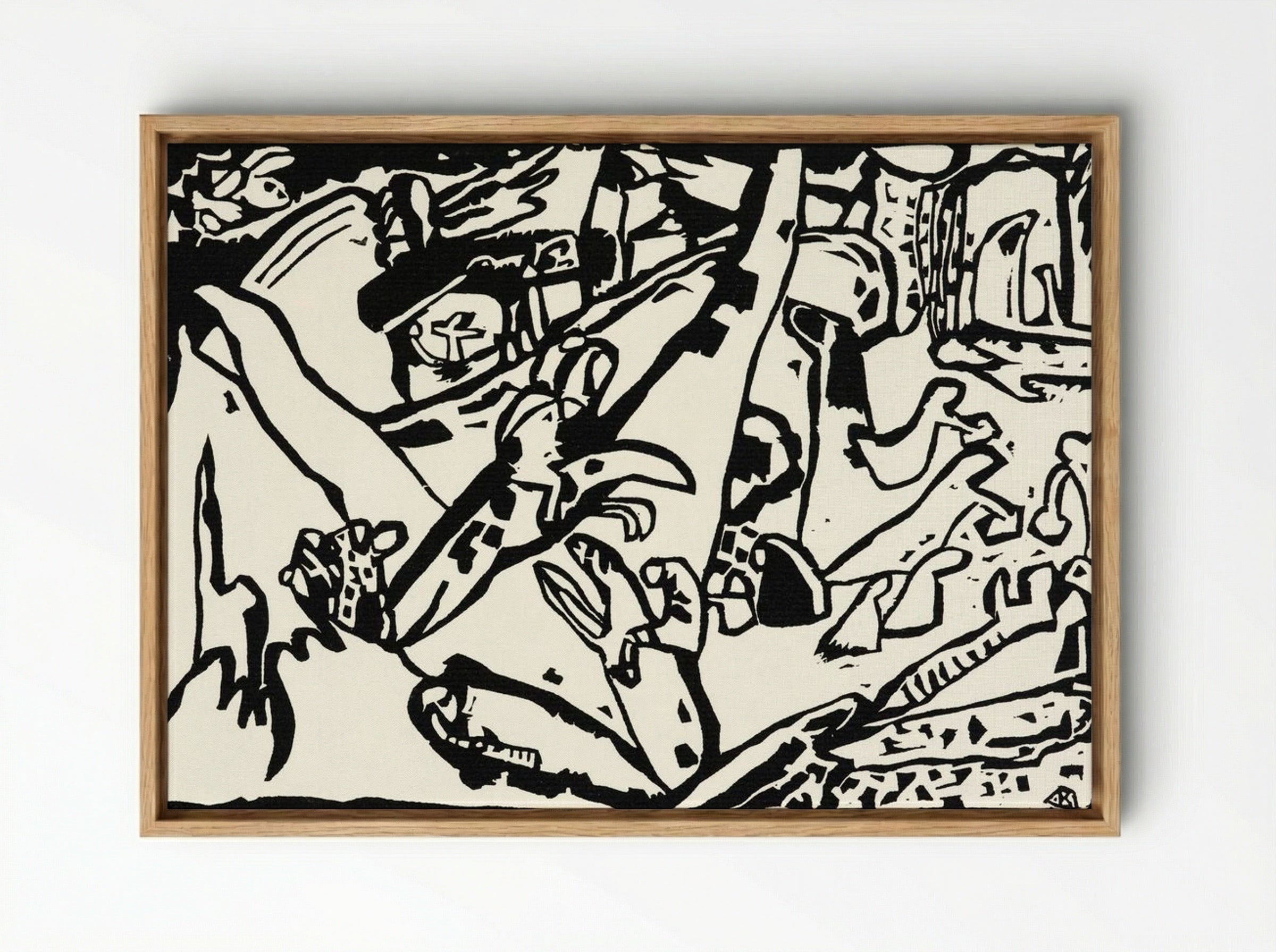 Composition 2 - Wassily Kandinsky - Framed Canvas Wood