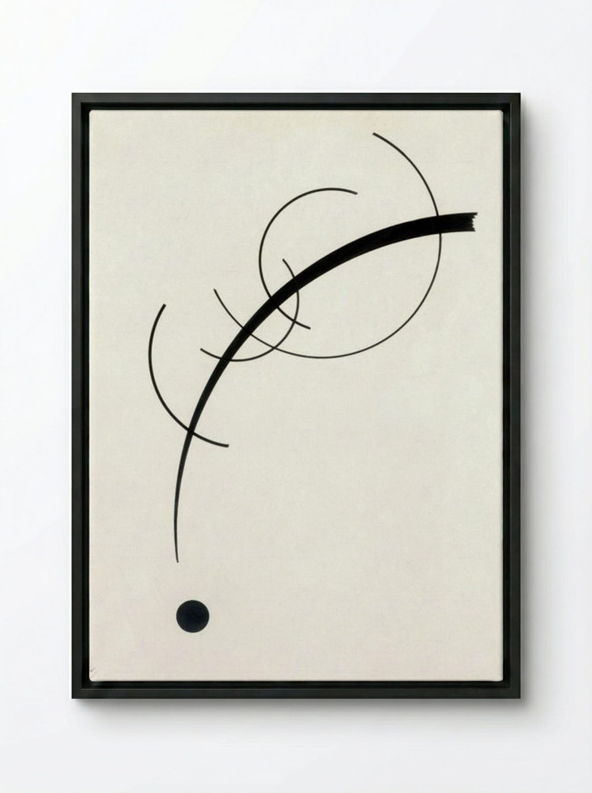 Point and Line to Plane - Wassily Kandinsky - Framed Canvas Black