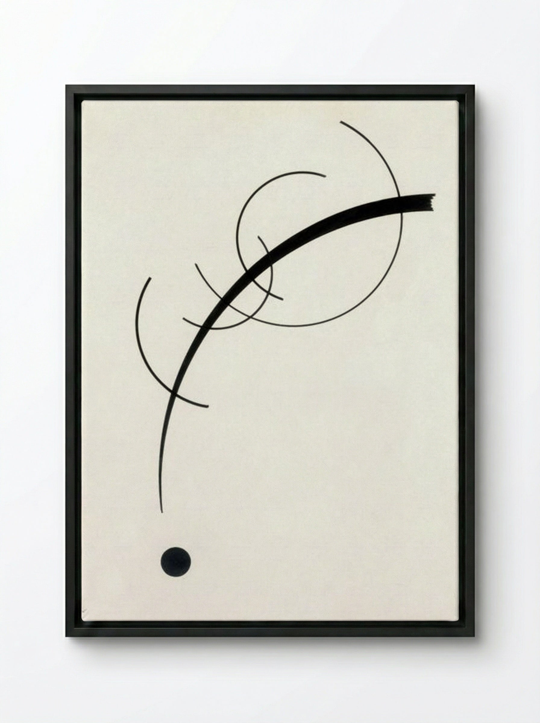 Point and Line to Plane - Wassily Kandinsky - Framed Canvas Black