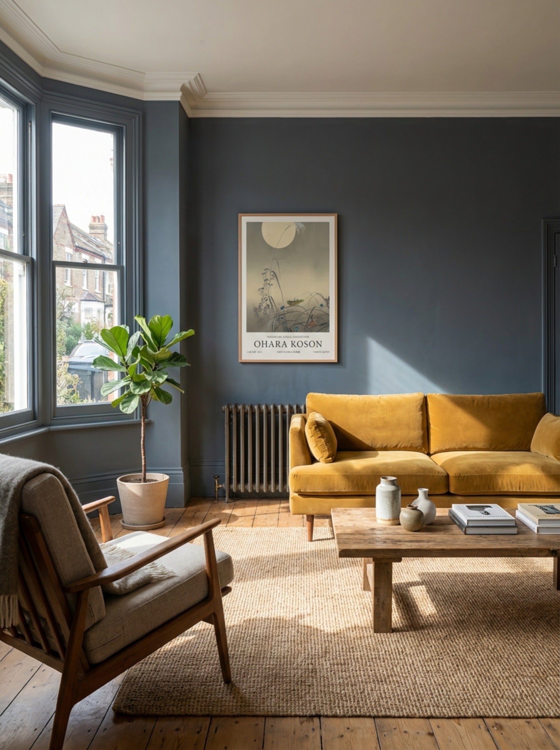 Grasshopper And Fool Moon - Ohara Koson