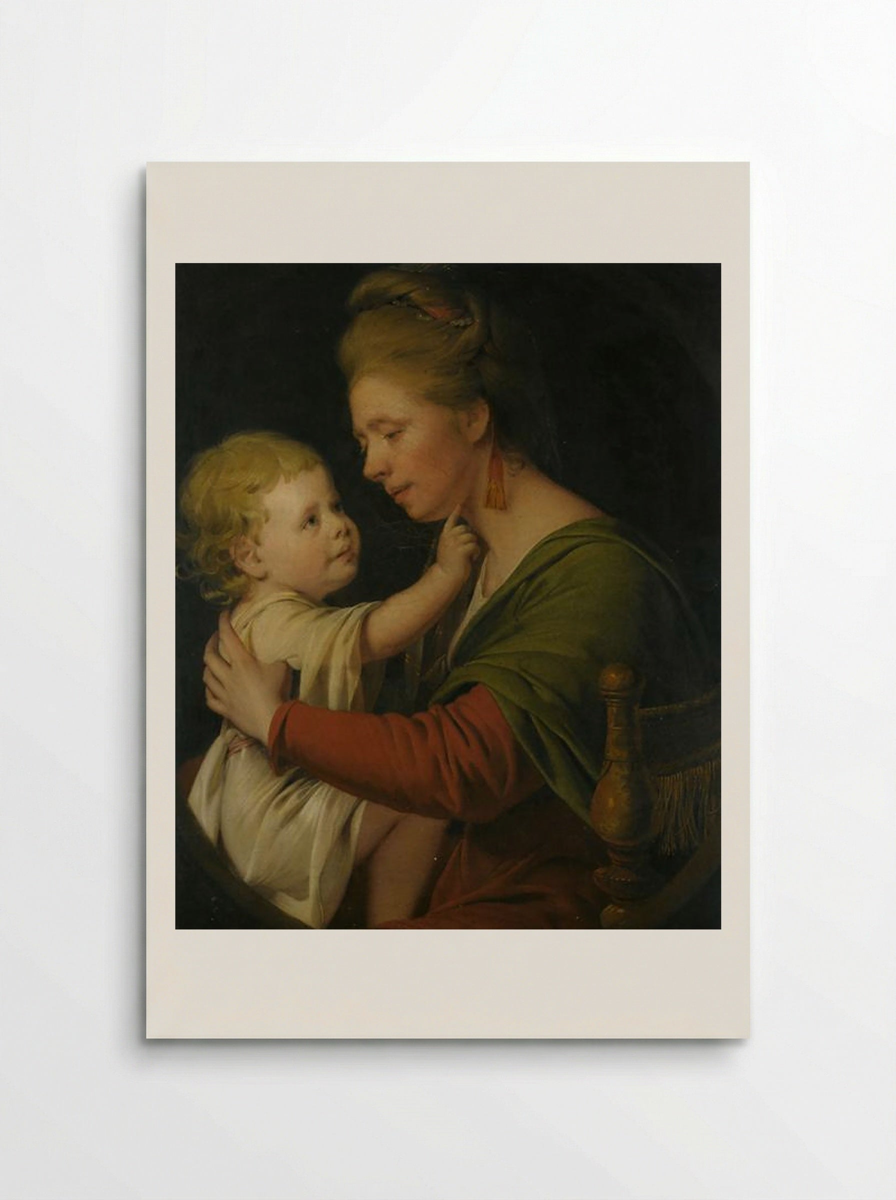 Portrait of Jane Darwin and her son William Brown Darwin - Joseph Wright - Poster