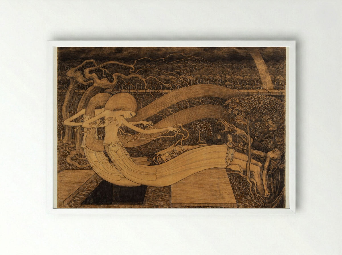 O Grave, Where is Thy Victory? - Jan Toorop - Framed Print White