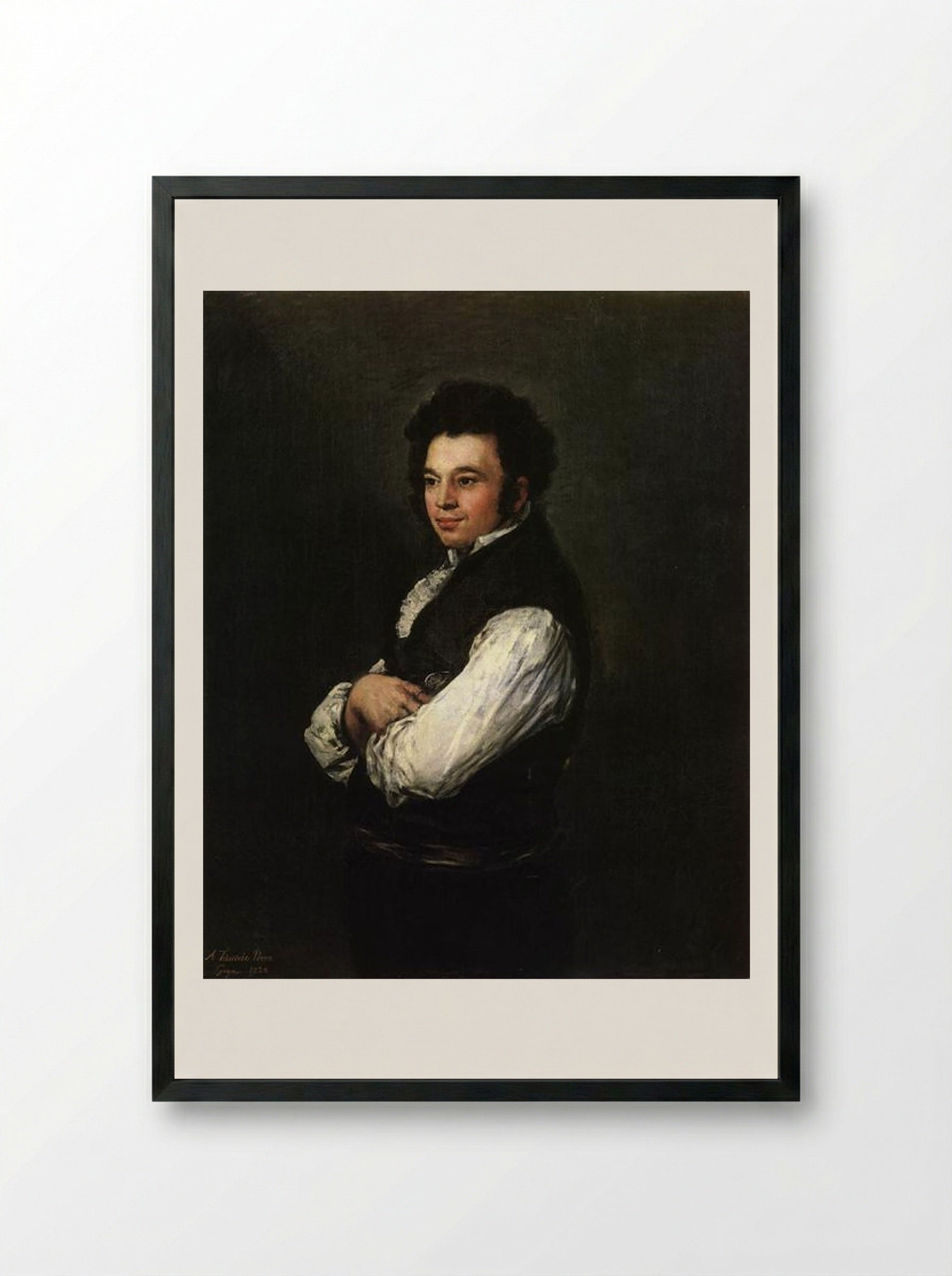 Tubercio Pérez Cuervo - Francisco Goya - Framed Print Black