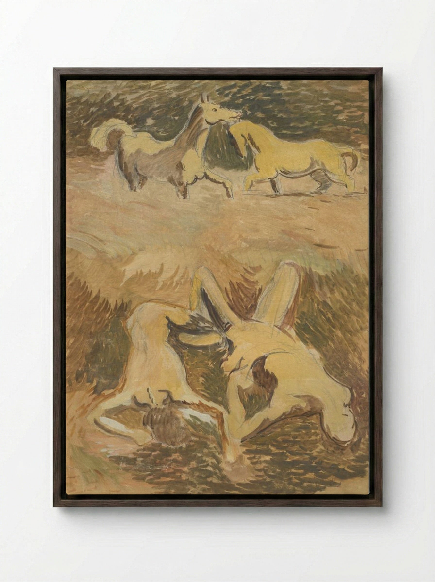 Flood - Cyprián Majerník - Framed Canvas Dark Wood