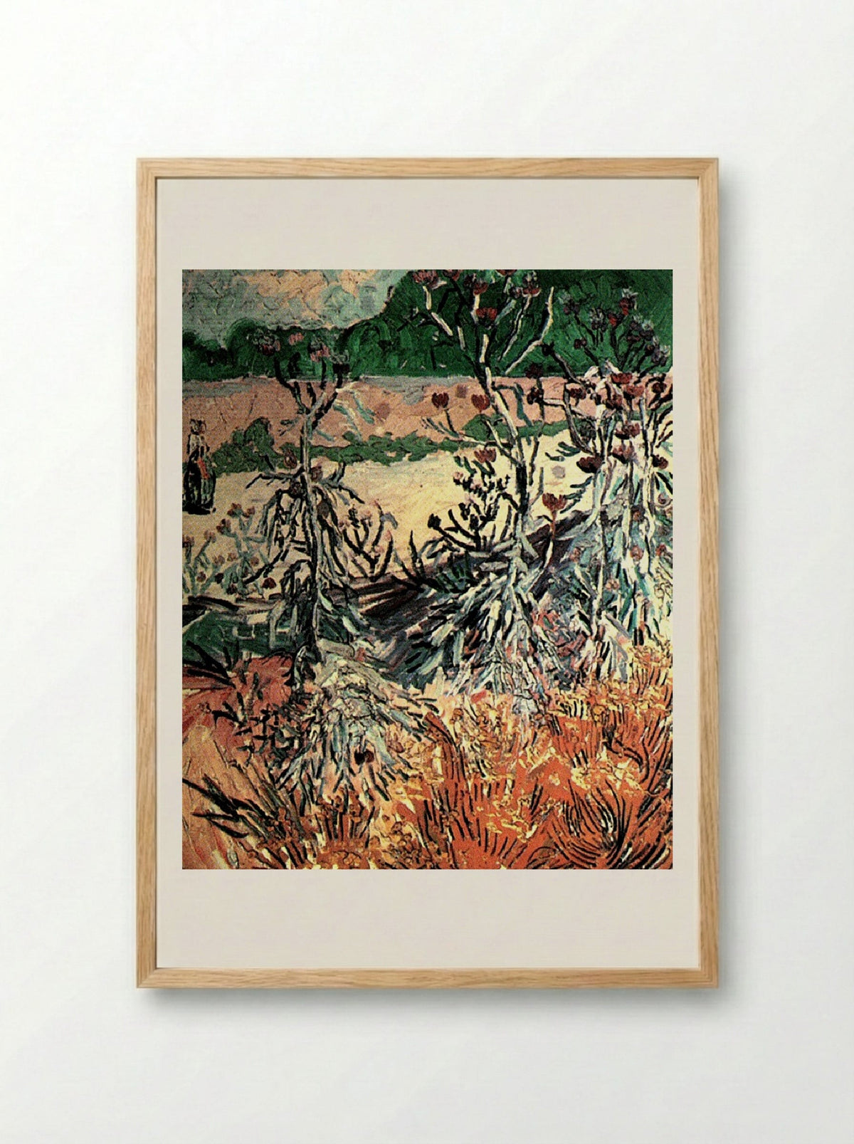 Thistles in a Field - Vincent van Gogh - Framed Print Wood