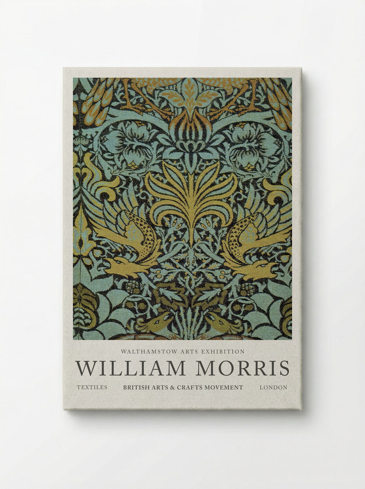Peacock and Dragon Woven Wool Furnishing Fabric - William Morris - Fine Art Print