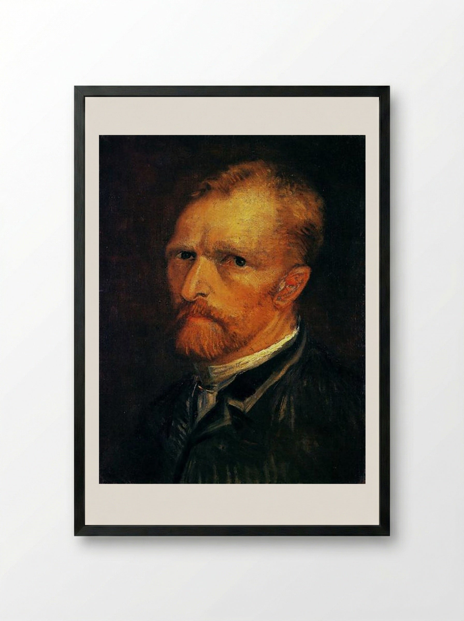 Self-Portrait (Vincent van Gogh) - Vincent van Gogh - Framed Print Black