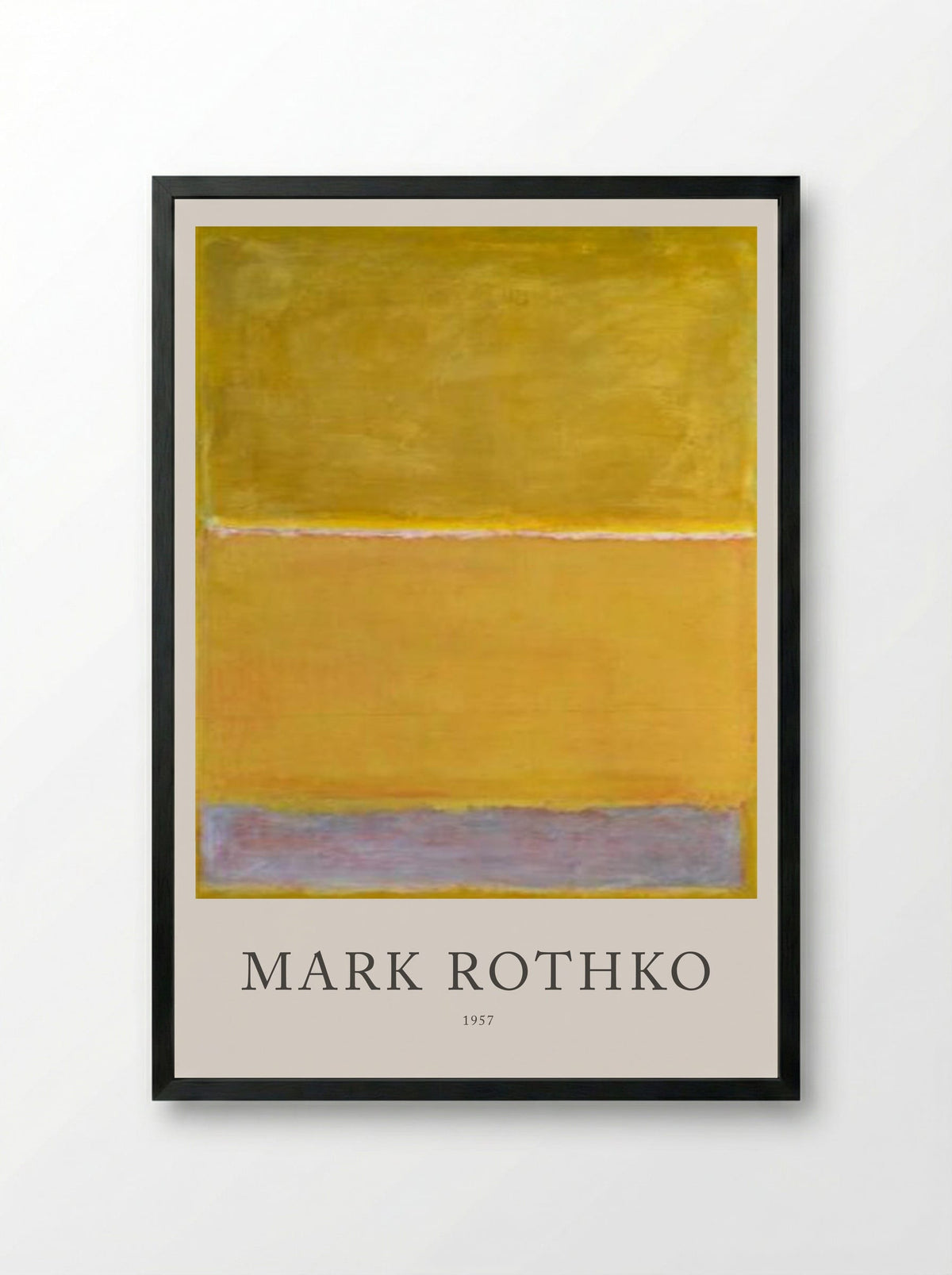 Untitled (Yellow, Pink, and Lavender) - Mark Rothko - Framed Print Black