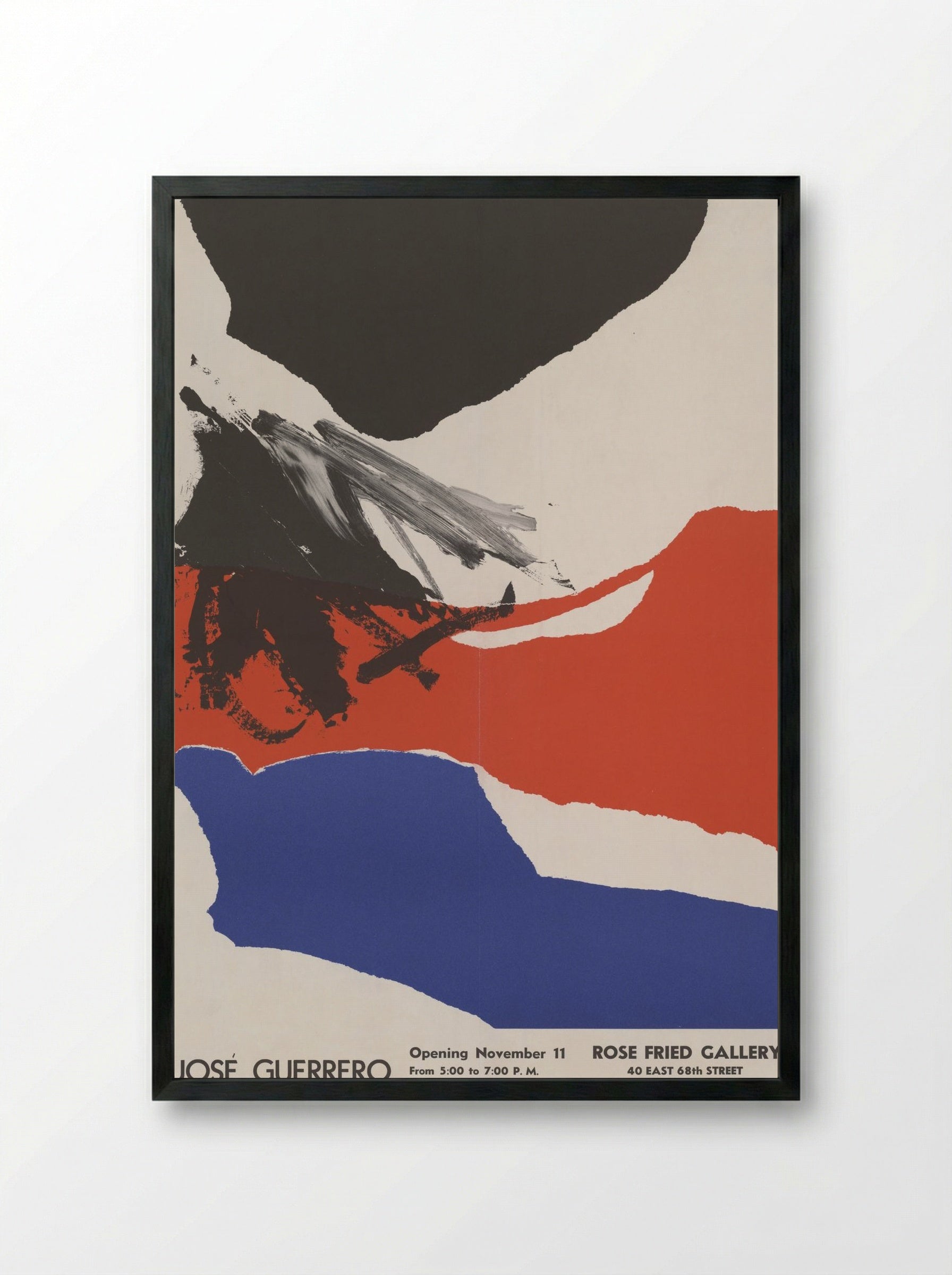 Rose Fried Gallery Exhibition Poster - José Guerrero - Framed Print Black
