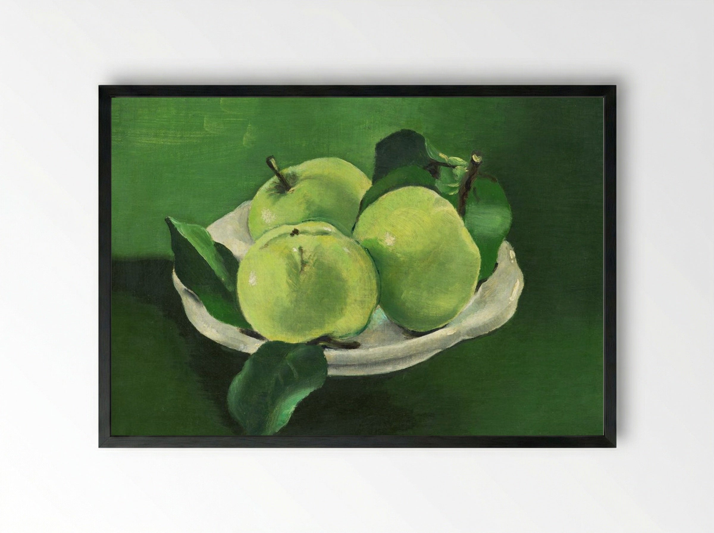 Still Life with Apples - Mikuláš Galanda - Framed Print Black