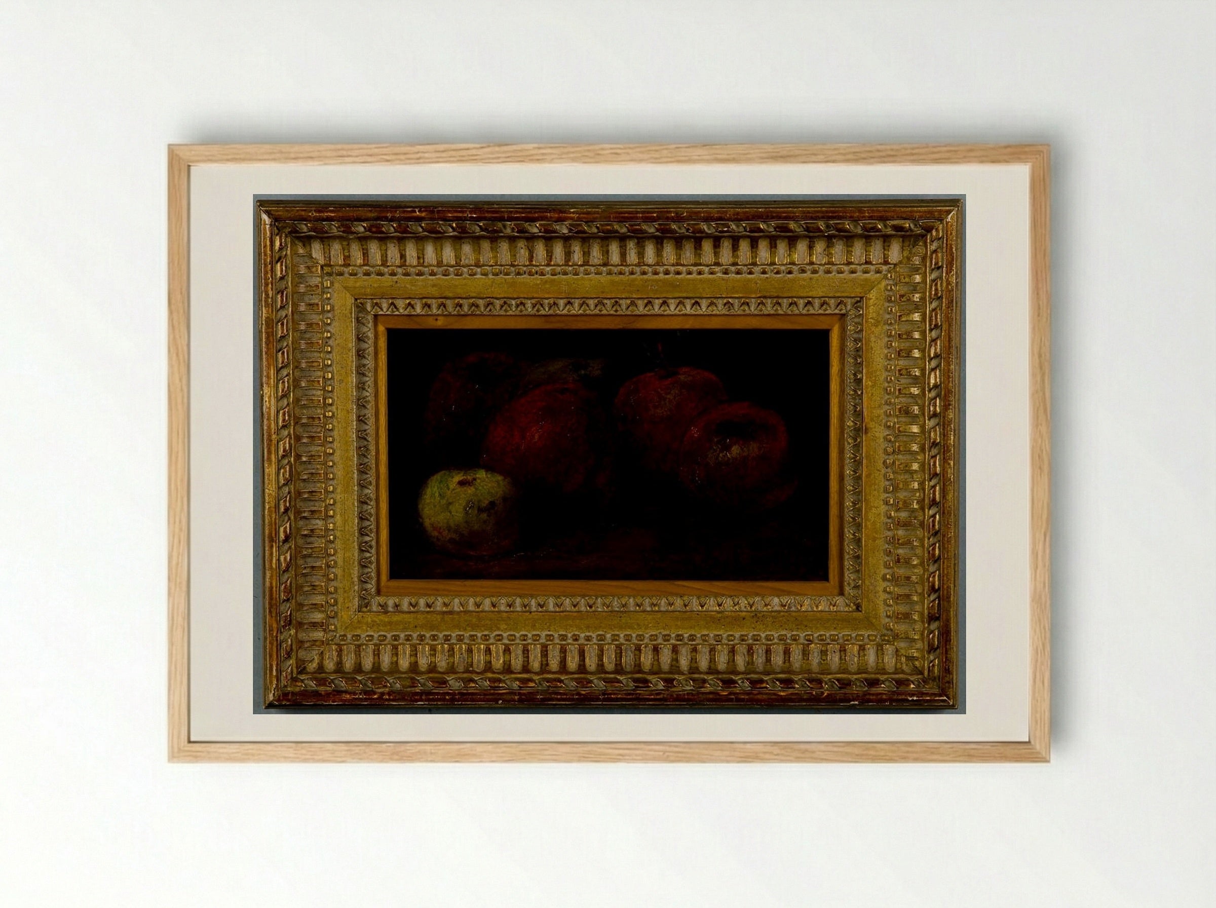 Still Life with Fruit - Gustave Courbet - Framed Print Wood