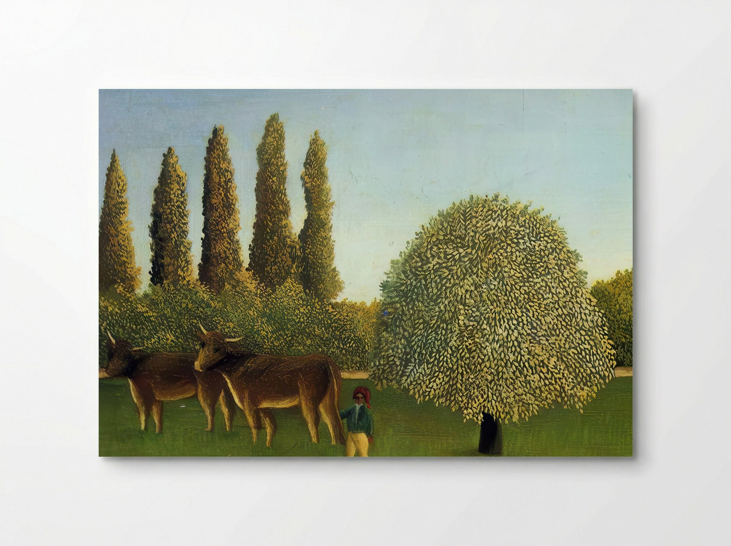 In the Fields by Henri Rousseau – Naïve Art Rural Landscape Print - Poster