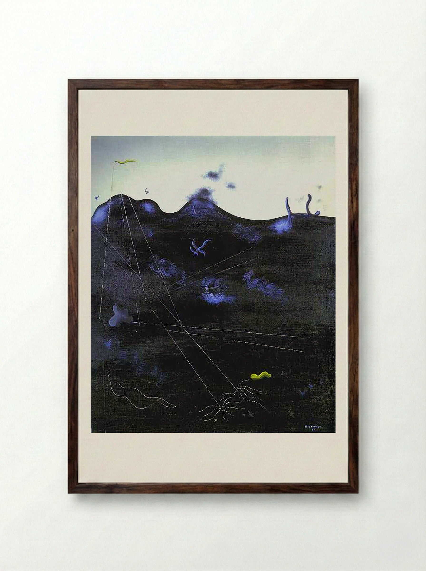 Blue Bed - Yves Tanguy - Framed Print Dark Wood