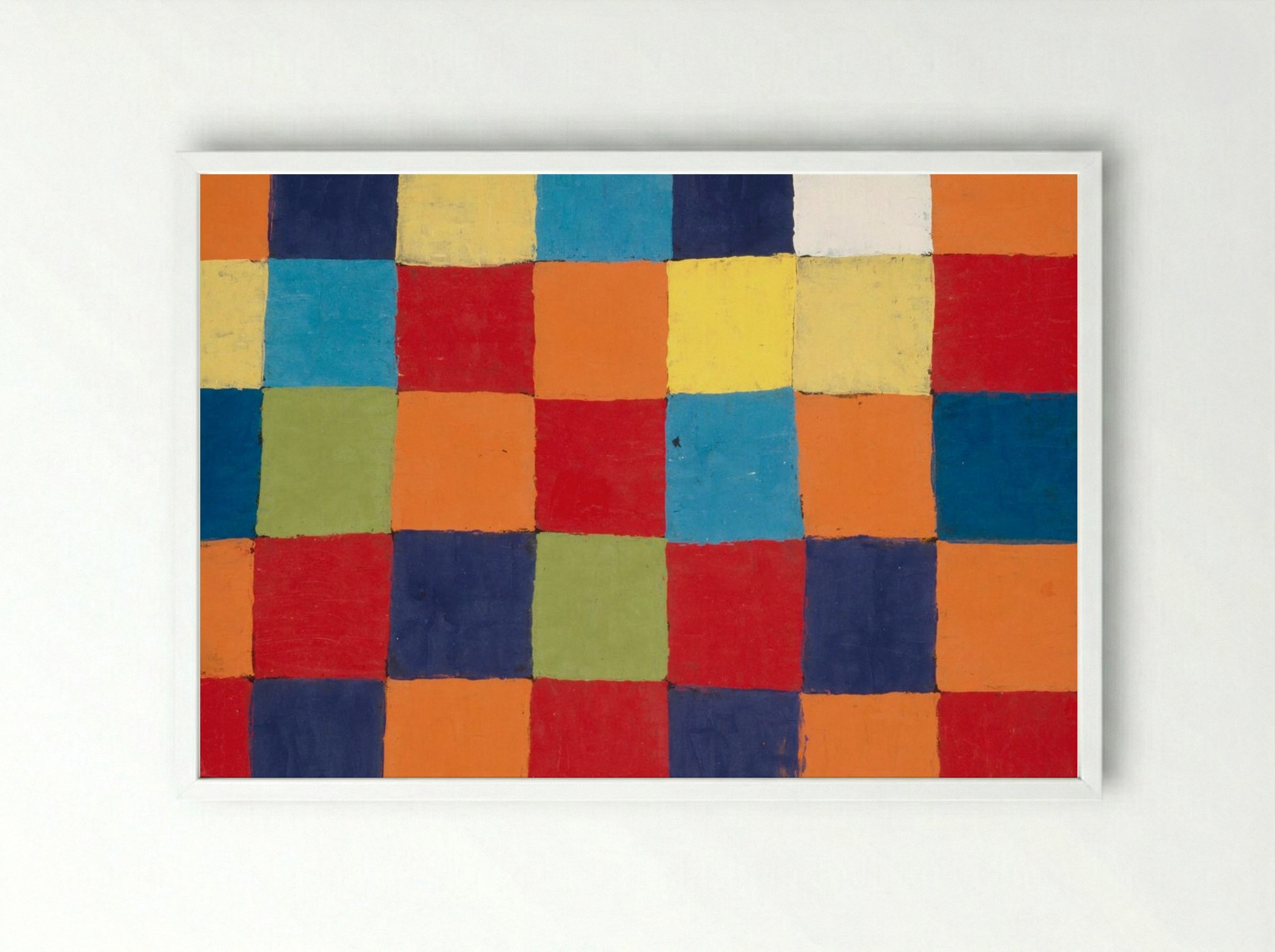 Colour Chart - Paul Klee - Framed Print White