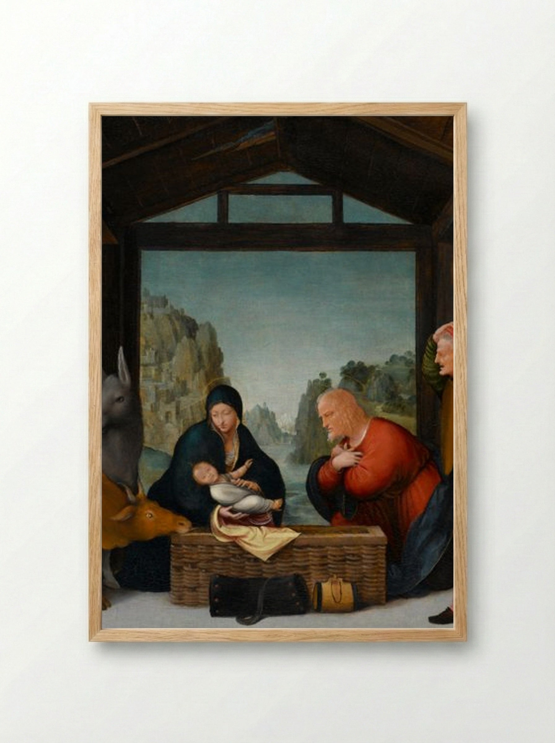 The Adoration of the Shepherds - Andrea Mantegna - Framed Print Wood