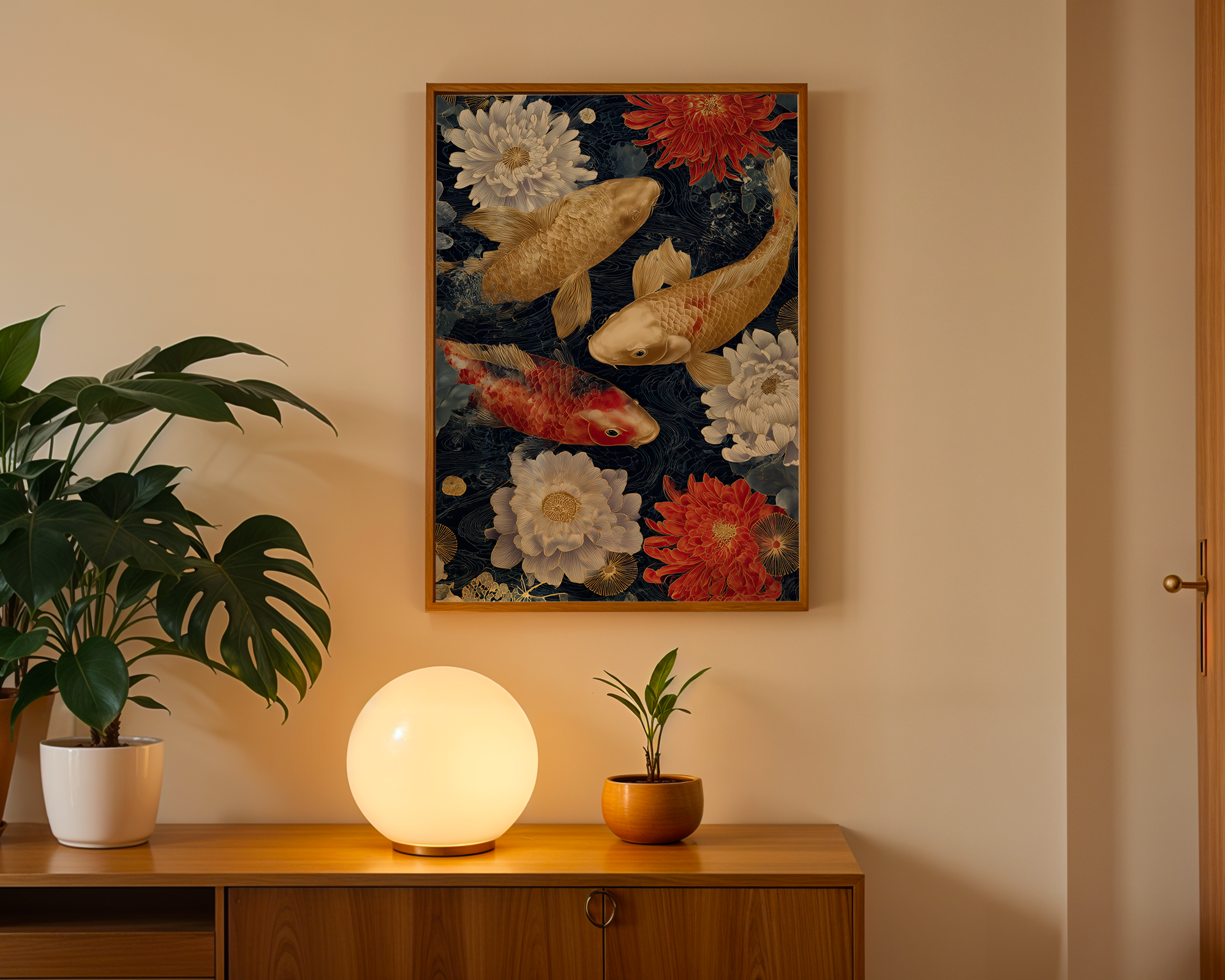golden-koi-reverie-japanese-botanical-art-print mockup