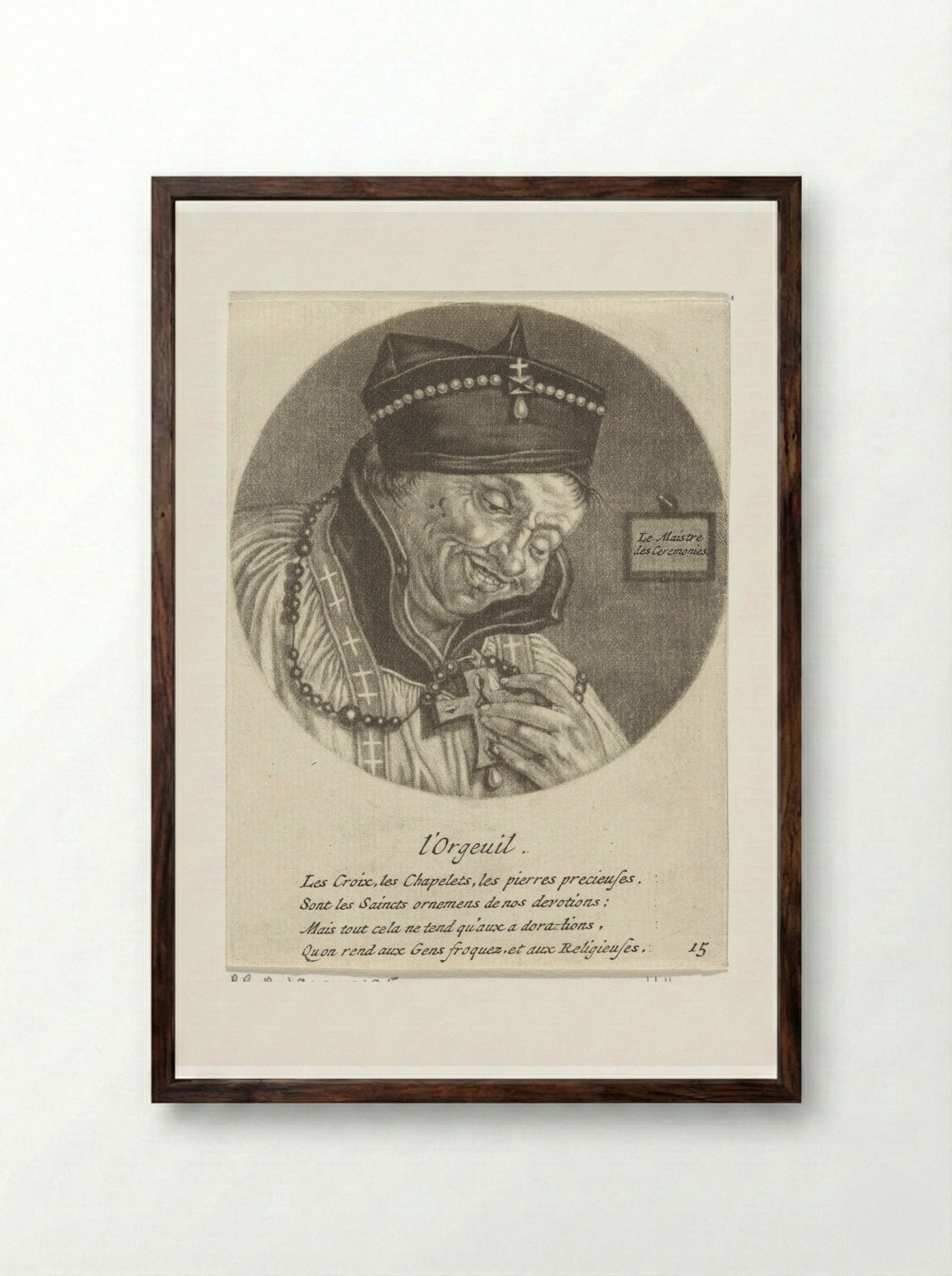l'Orgeuil (Pride) - Jacob Gole - Framed Print Dark Wood
