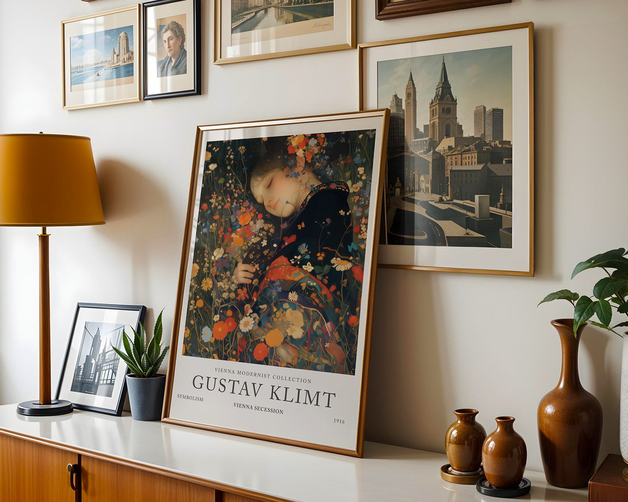 lady-of-the-garden-gustav-klimt mockup