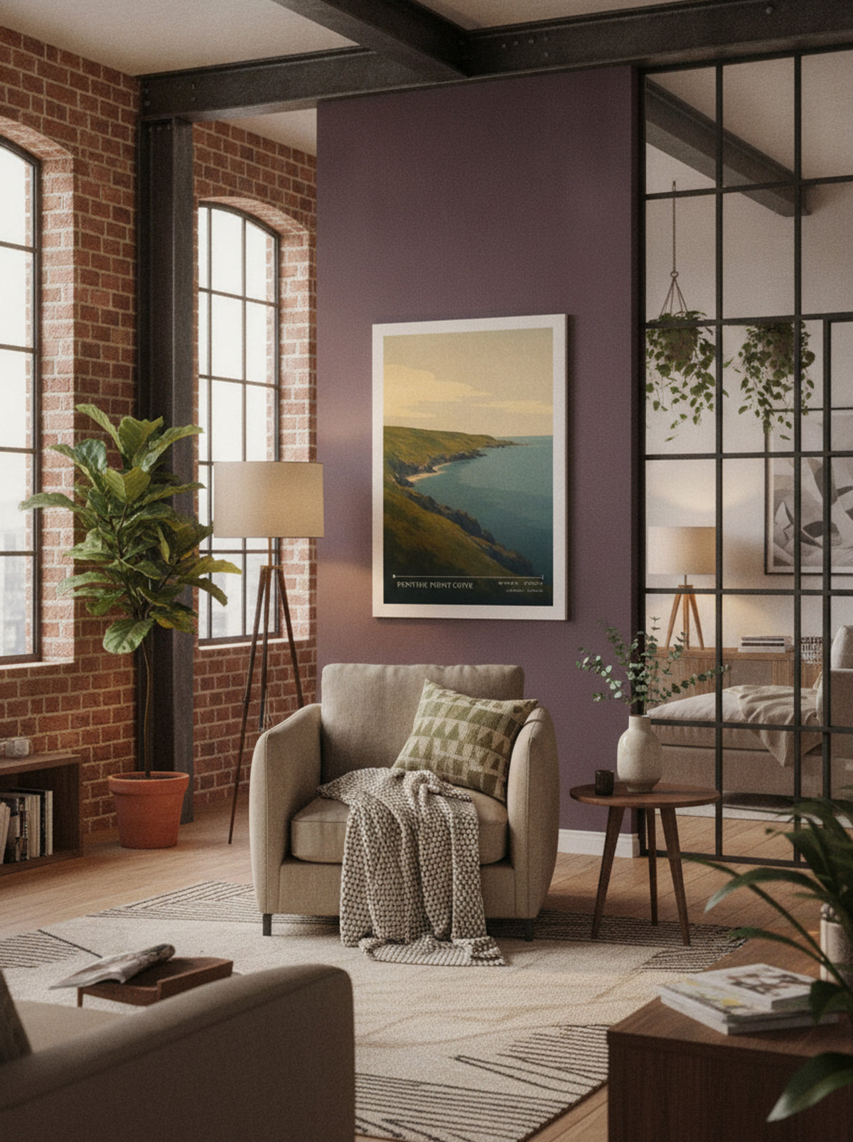 Pentire Point Cove Cornwall England Travel Poster - Lifestyle