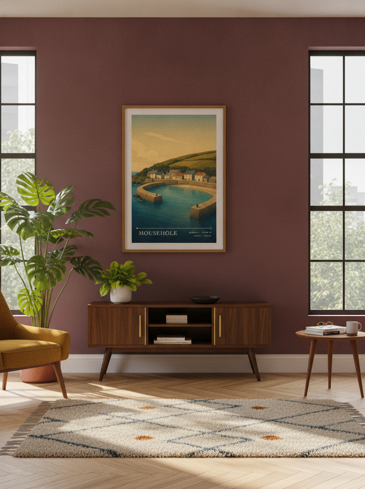 Mousehole Cornwall England Travel Poster - Lifestyle