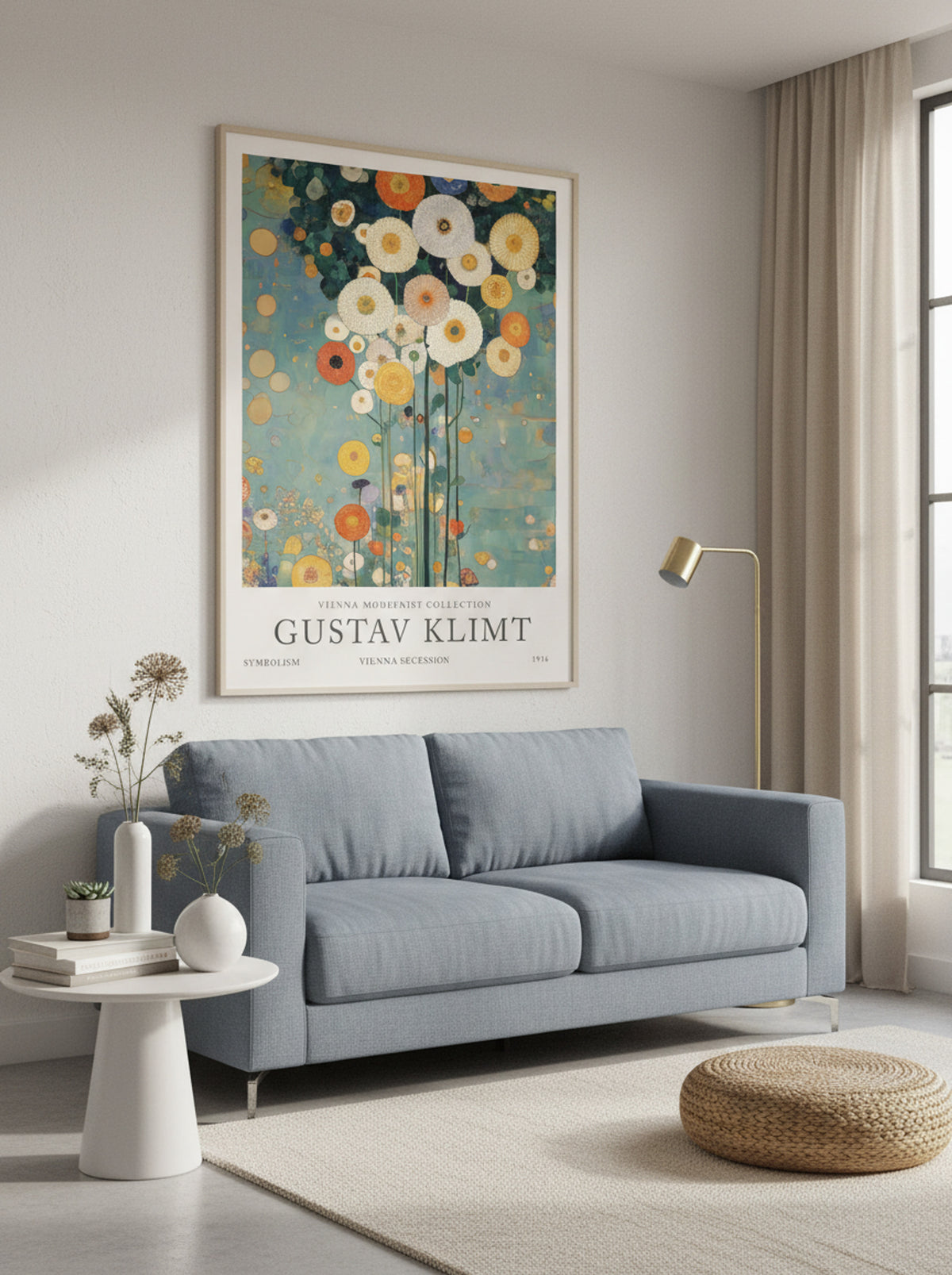 Florals in Blue - Gustav Klimt - Lifestyle