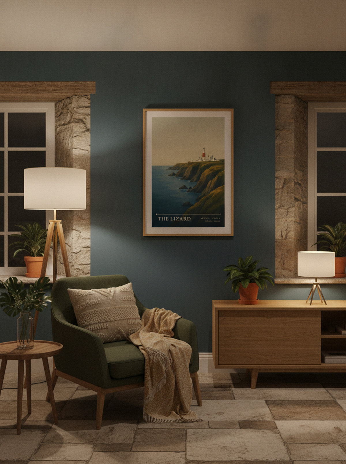 The Lizard Cornwall Travel Poster - Lifestyle