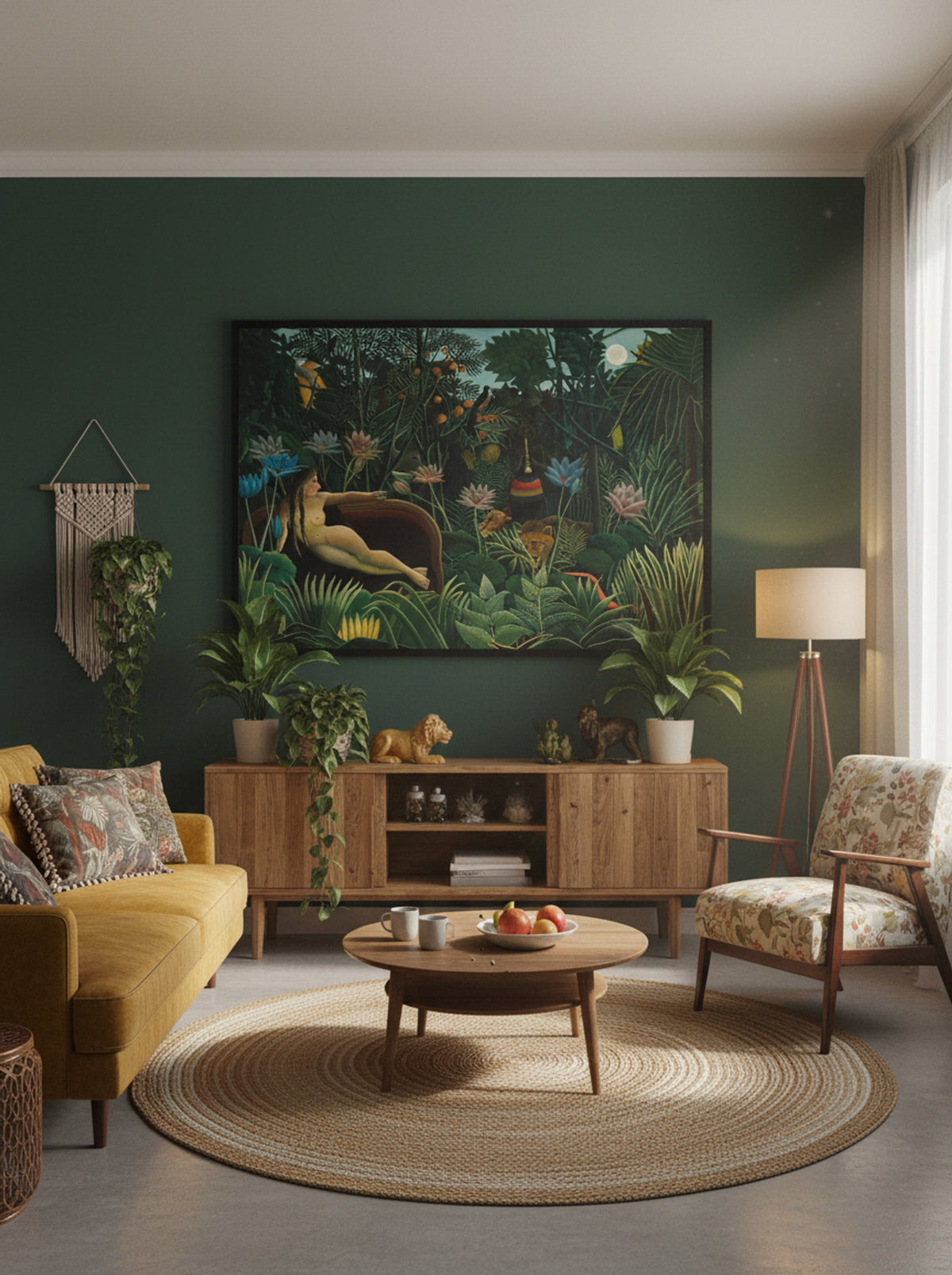 The Dream by Henri Rousseau – Naïve Art Jungle Fantasy Print - Lifestyle