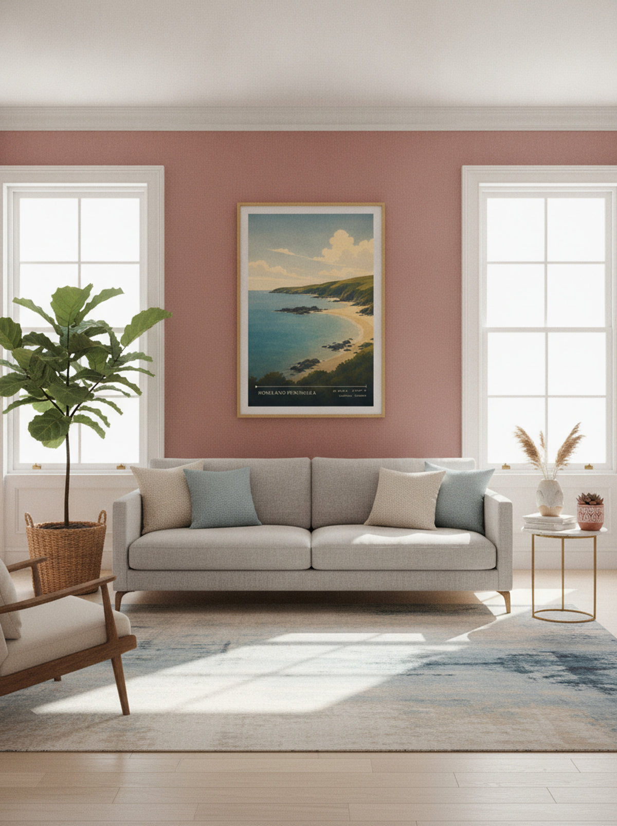 Roseland Peninsula Cornwall England Travel Poster - Lifestyle