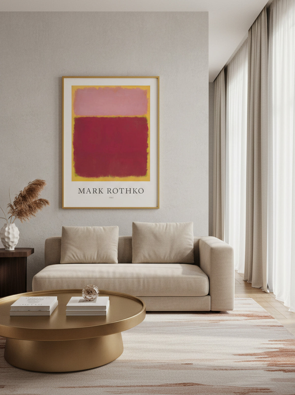 Untitled (Pink and Red over Yellow) - Mark Rothko - Lifestyle