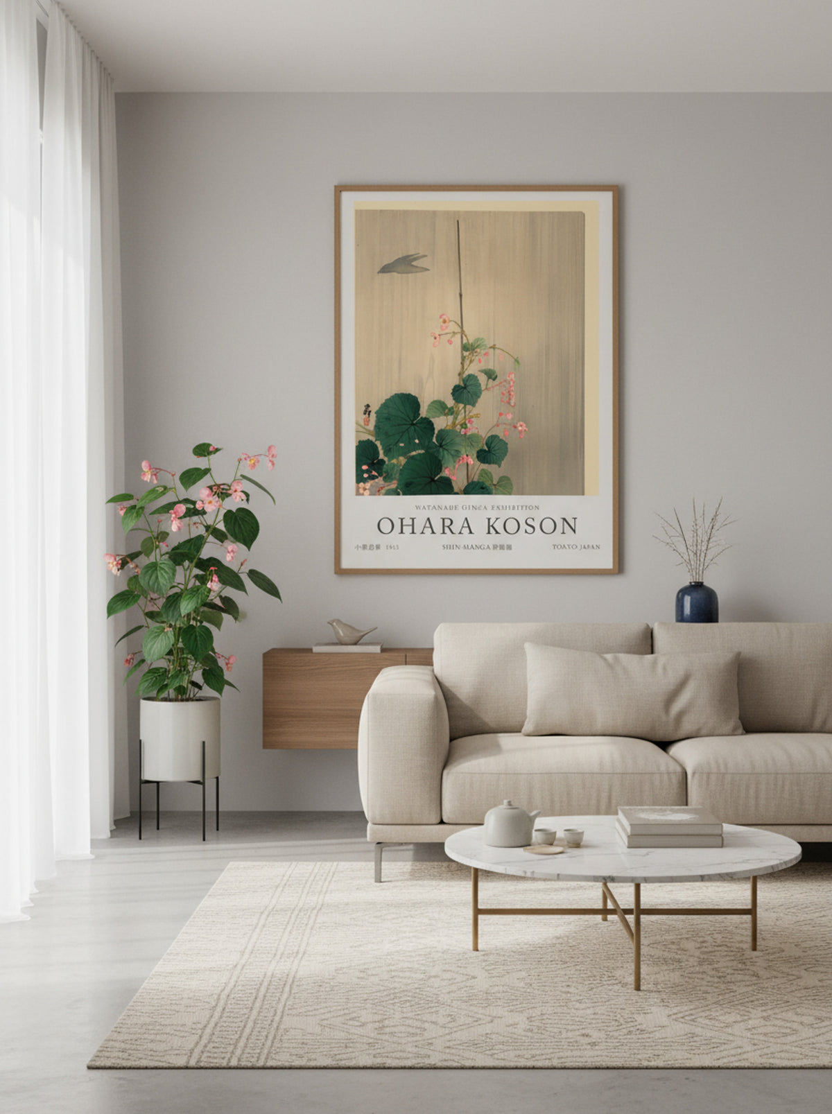 Bird And Begonias - Ohara Koson - Lifestyle