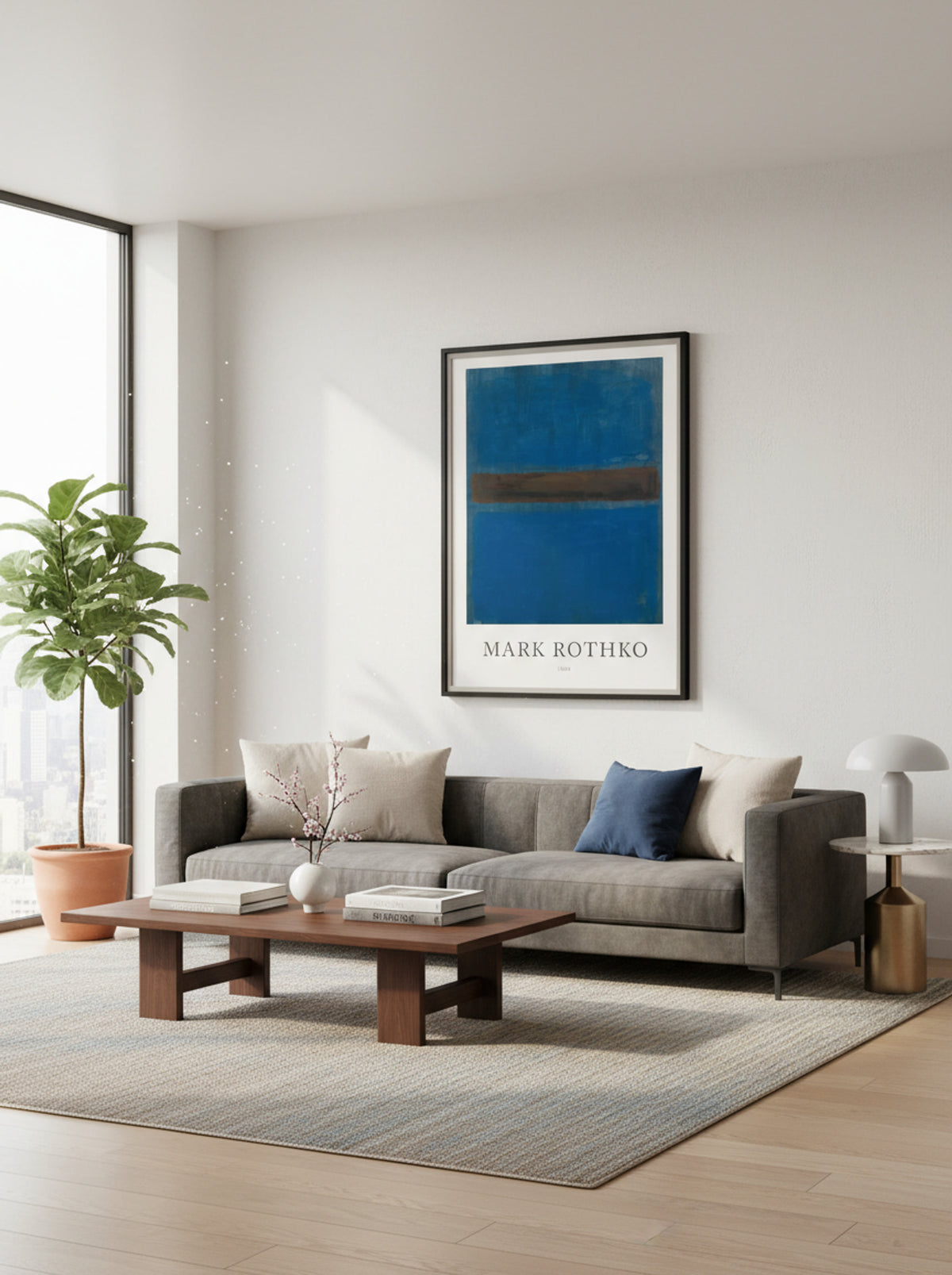 Untitled (Blue, Brown, Blue) - Mark Rothko - Lifestyle