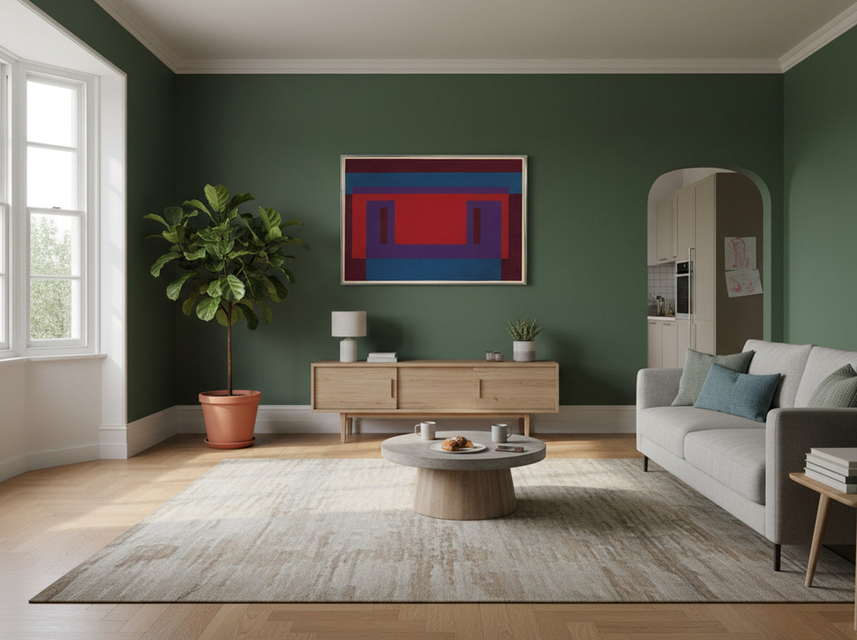 Homage to the Square: Red Wall - Josef Albers - Lifestyle
