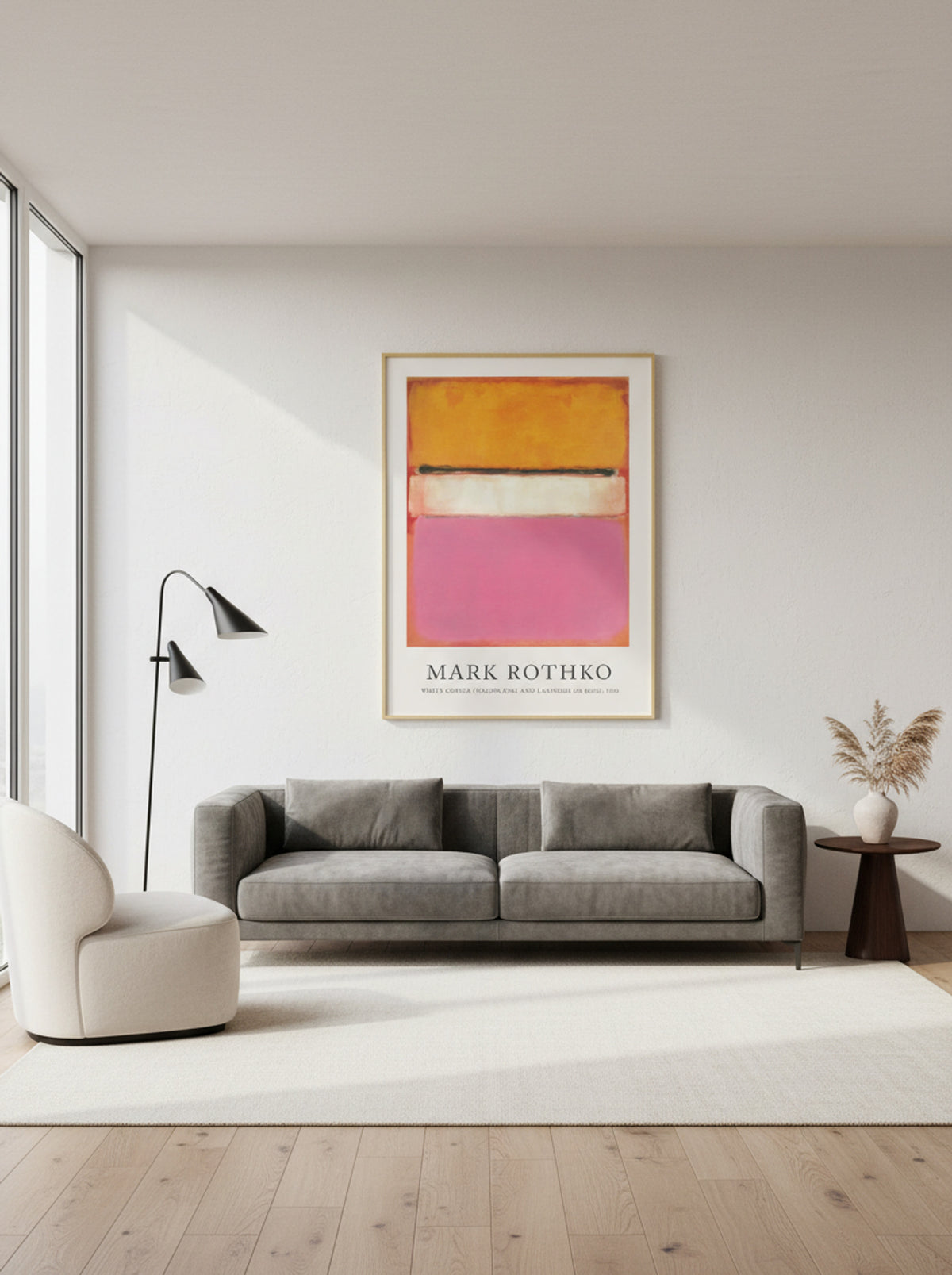 White Center (Yellow, Pink and Lavender on Rose) - Mark Rothko - Lifestyle
